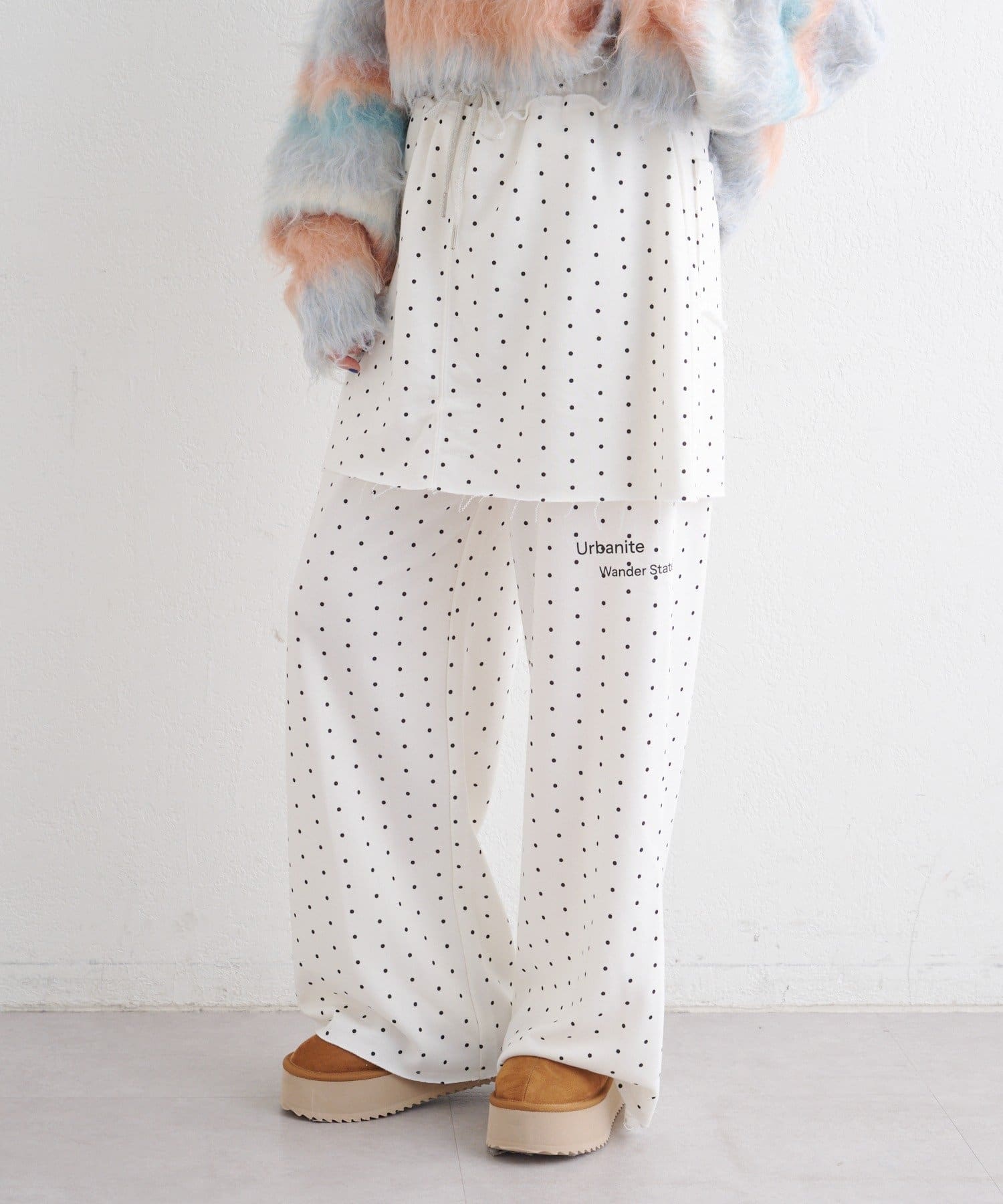 OUTLET(アウトレット) 【w closet】スウェットロゴスカパン