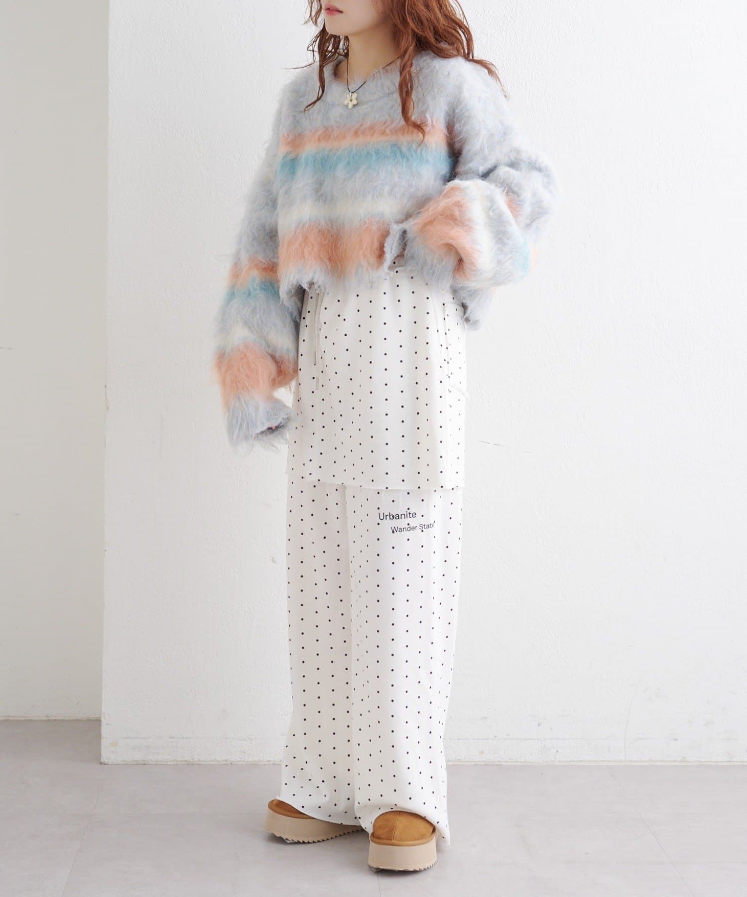 OUTLET(アウトレット) 【w closet】スウェットロゴスカパン