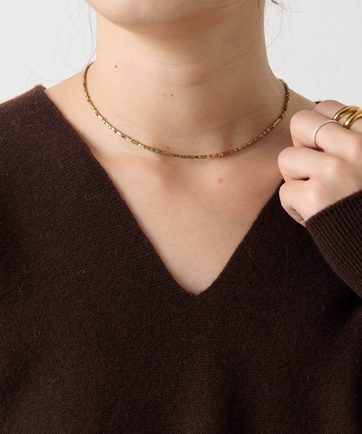 OUTLET(アウトレット) 【RIVE DROITE】ヘマタイトショートネックレス3