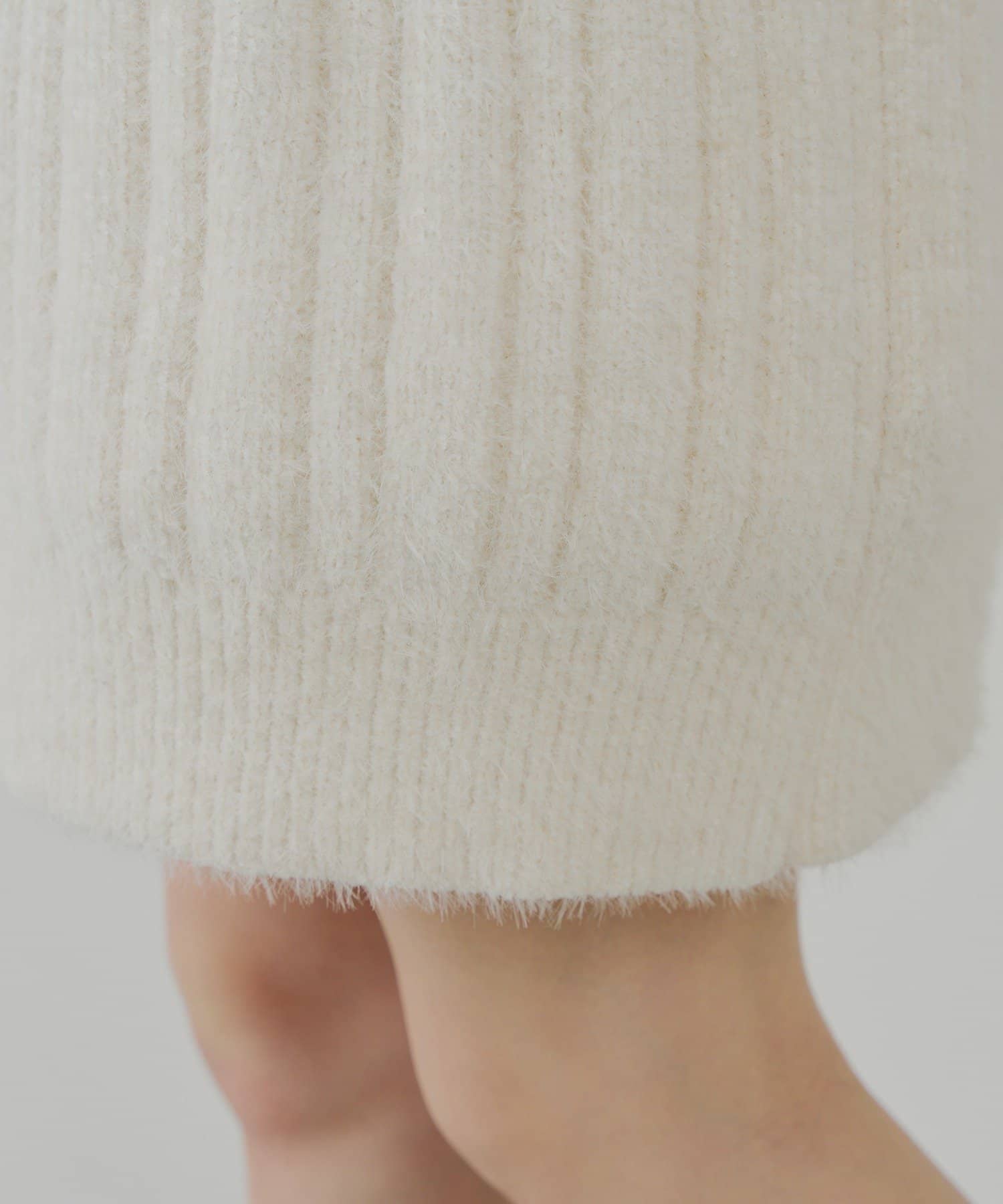 OUTLET(アウトレット) 【Chico】前後2wayシャギーオフショルミニワンピース