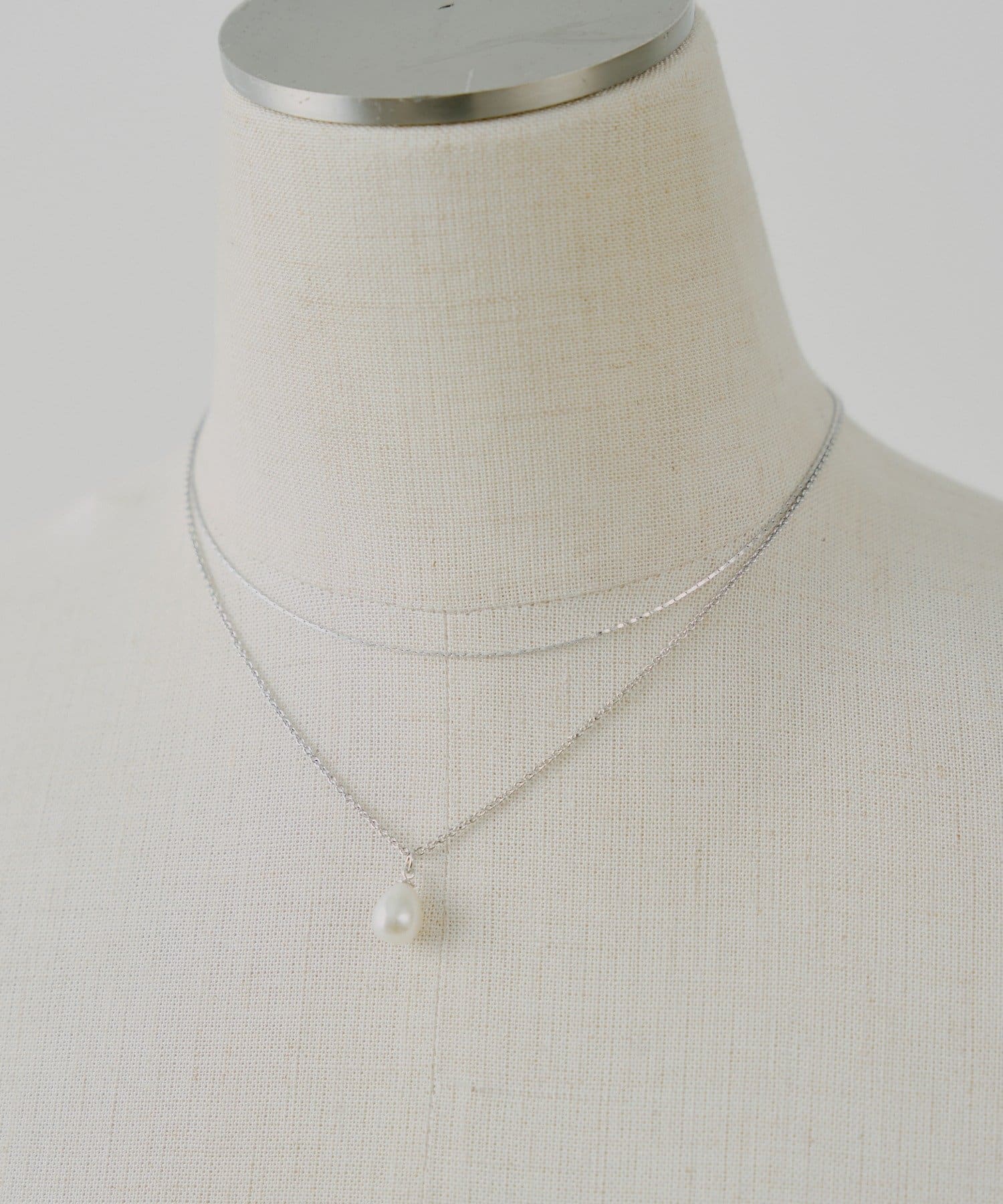 OUTLET(アウトレット) 【Chico】パール付きチェーンネックレス