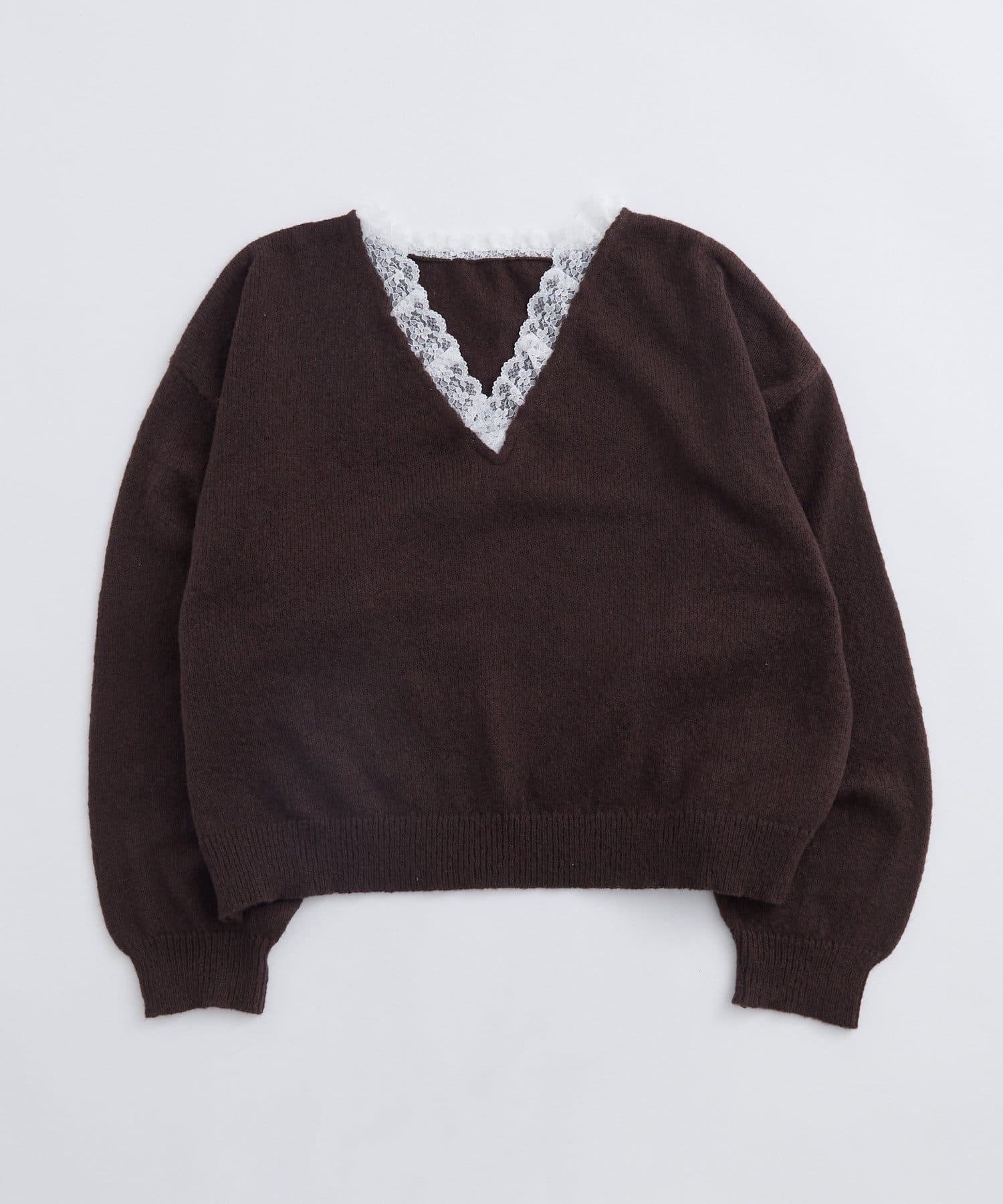 OUTLET(アウトレット) 【WHO'S WHO gallery】レースVネックニット