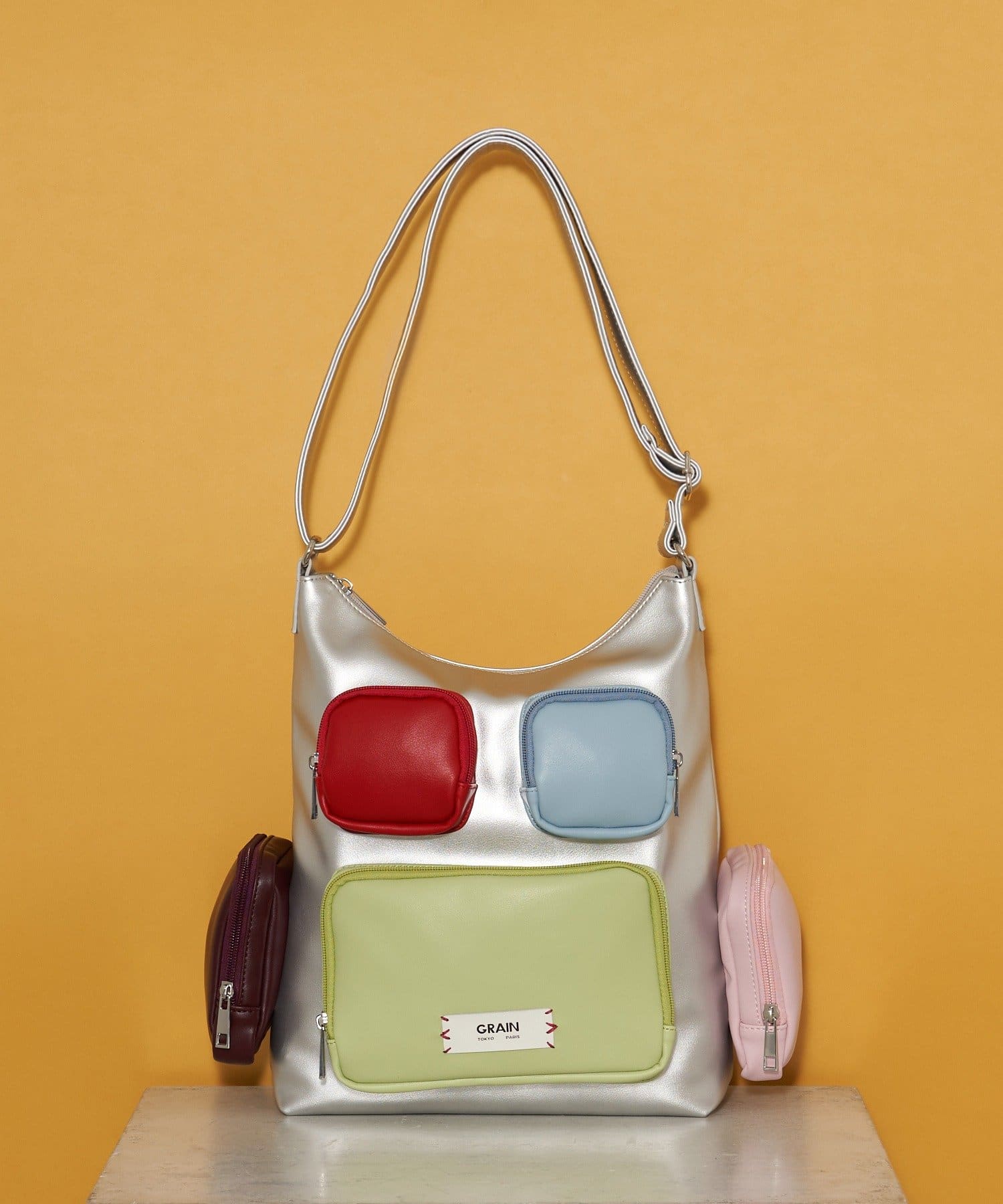 OUTLET(アウトレット) 【Ciaopanic】【GRAIN】マルチポケットショルダーバッグ