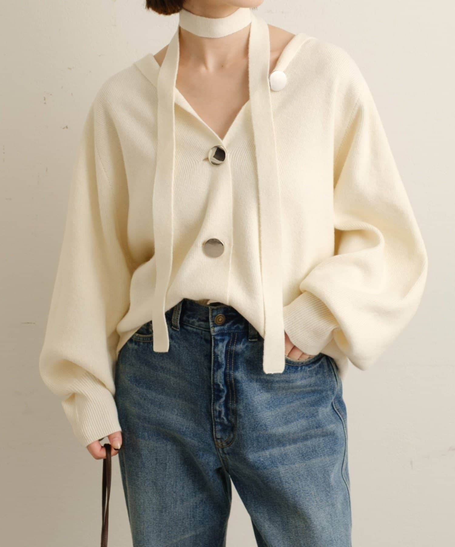 OUTLET(アウトレット) 【Omekashi】フーディニットカーディガン