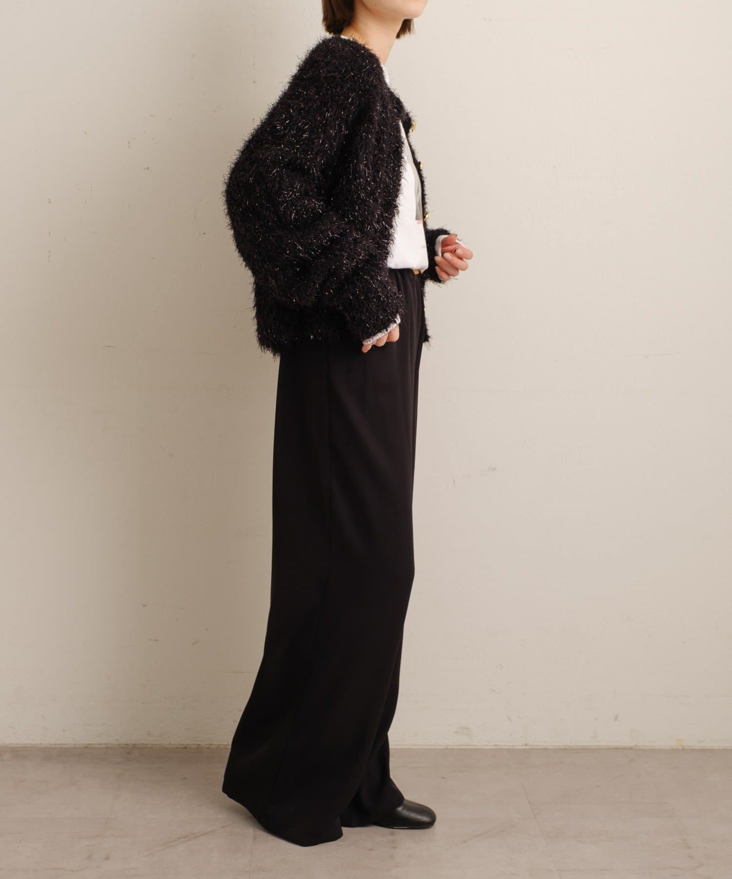 OUTLET(アウトレット) 【Omekashi】ラメモールニットカーディガン