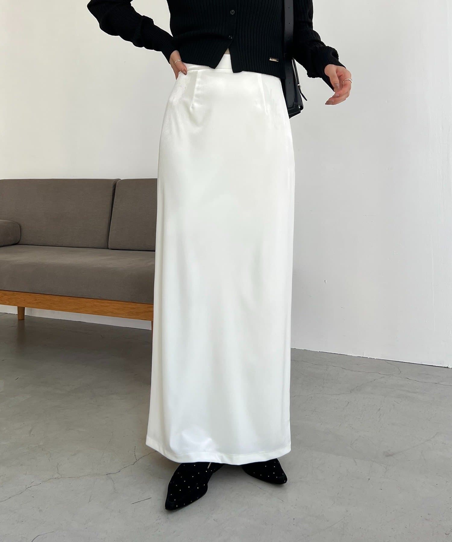 OUTLET(アウトレット) 【CAPRICIEUX LE'MAGE】ベロアIラインスカート