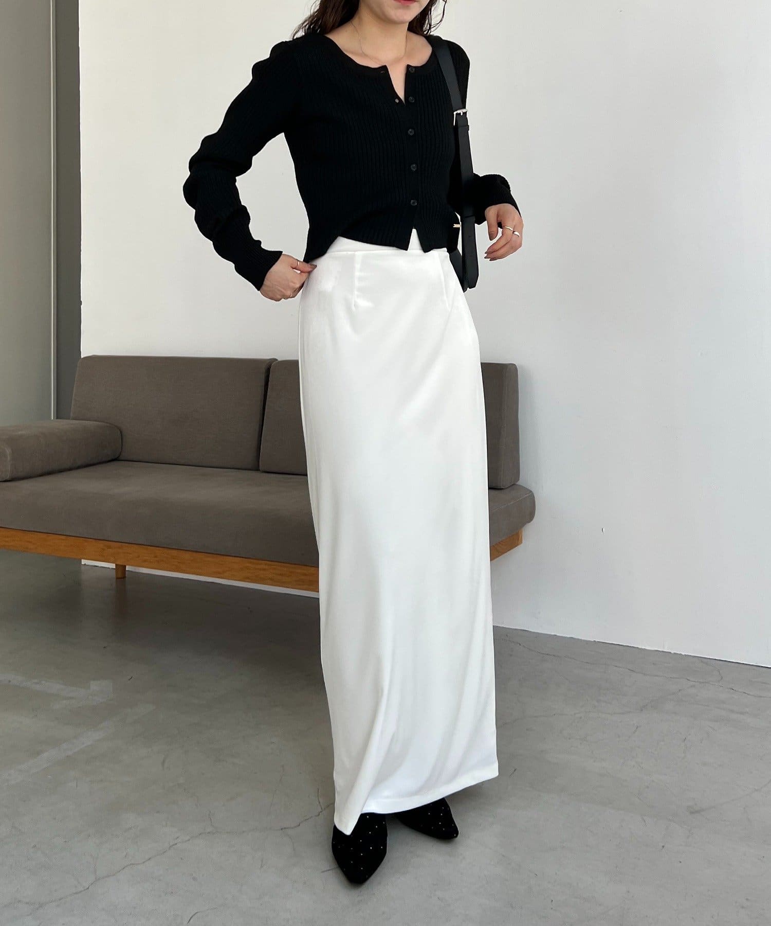 OUTLET(アウトレット) 【CAPRICIEUX LE'MAGE】ベロアIラインスカート