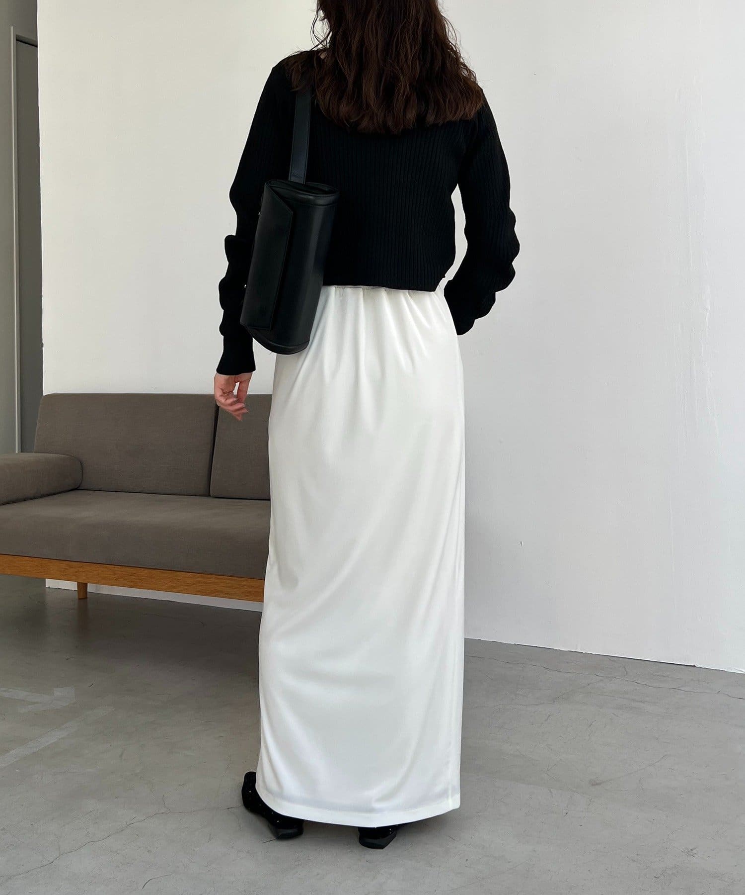 OUTLET(アウトレット) 【CAPRICIEUX LE'MAGE】ベロアIラインスカート