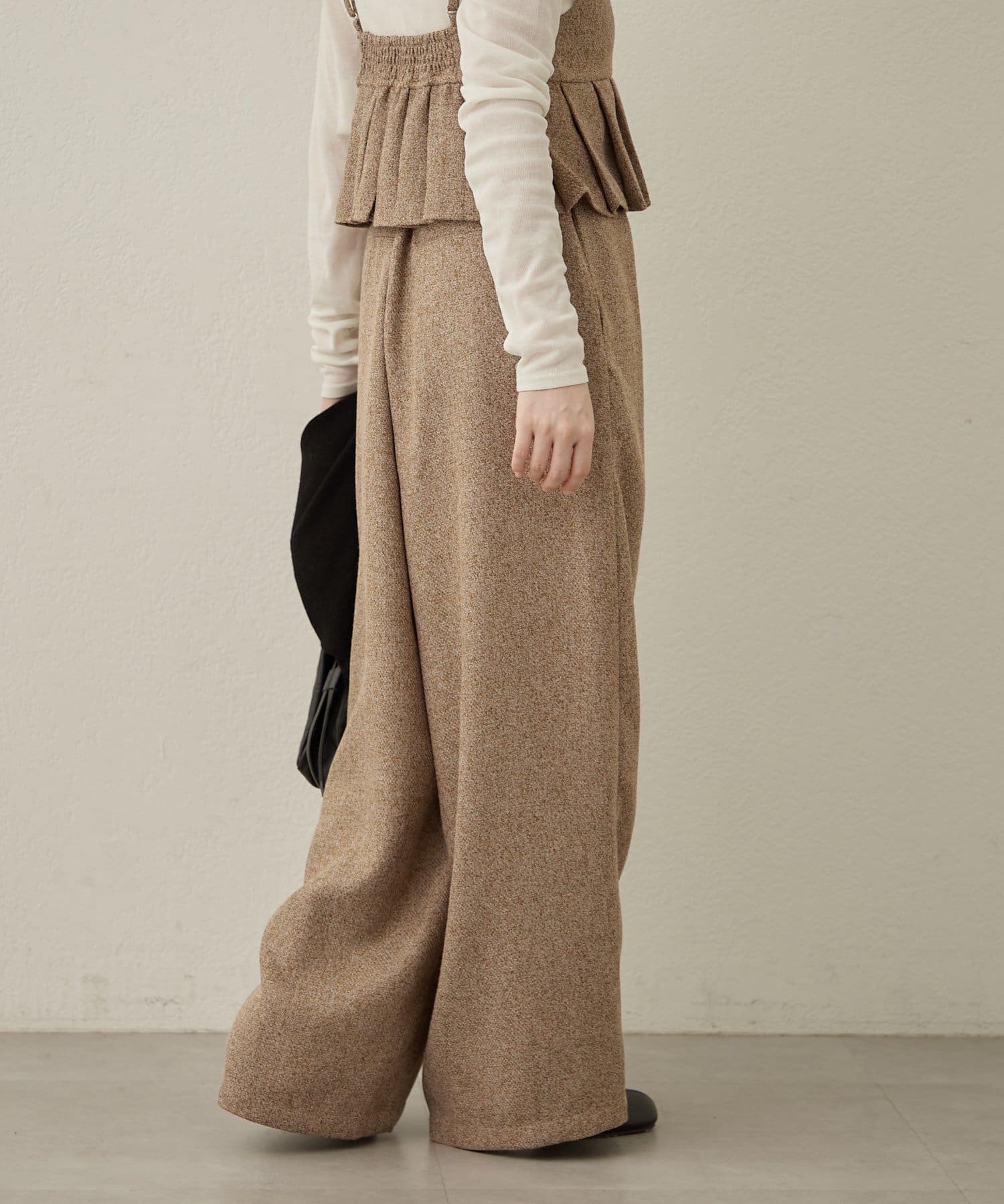 OUTLET(アウトレット) 【Omekashi】ツイードイージーパンツ