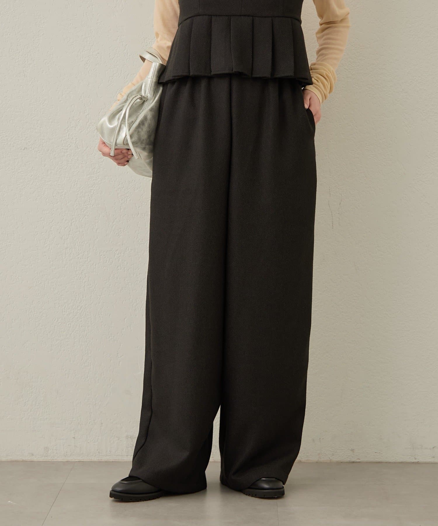 OUTLET(アウトレット) 【Omekashi】ツイードイージーパンツ