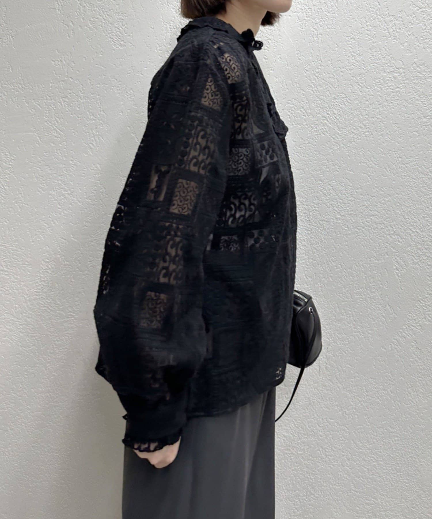 OUTLET(アウトレット) 【Omekashi】レースフリルシャツ