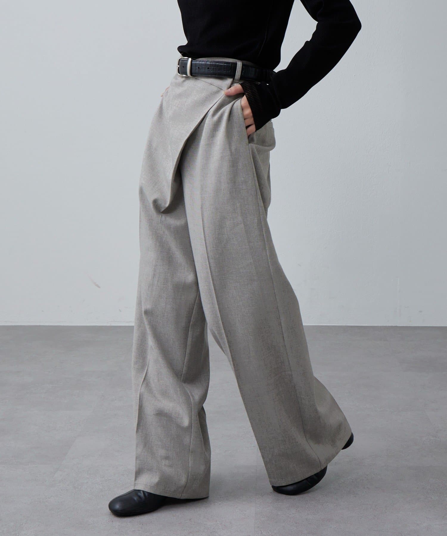 OUTLET(アウトレット) 【Lui's】ラップセミワイドパンツ