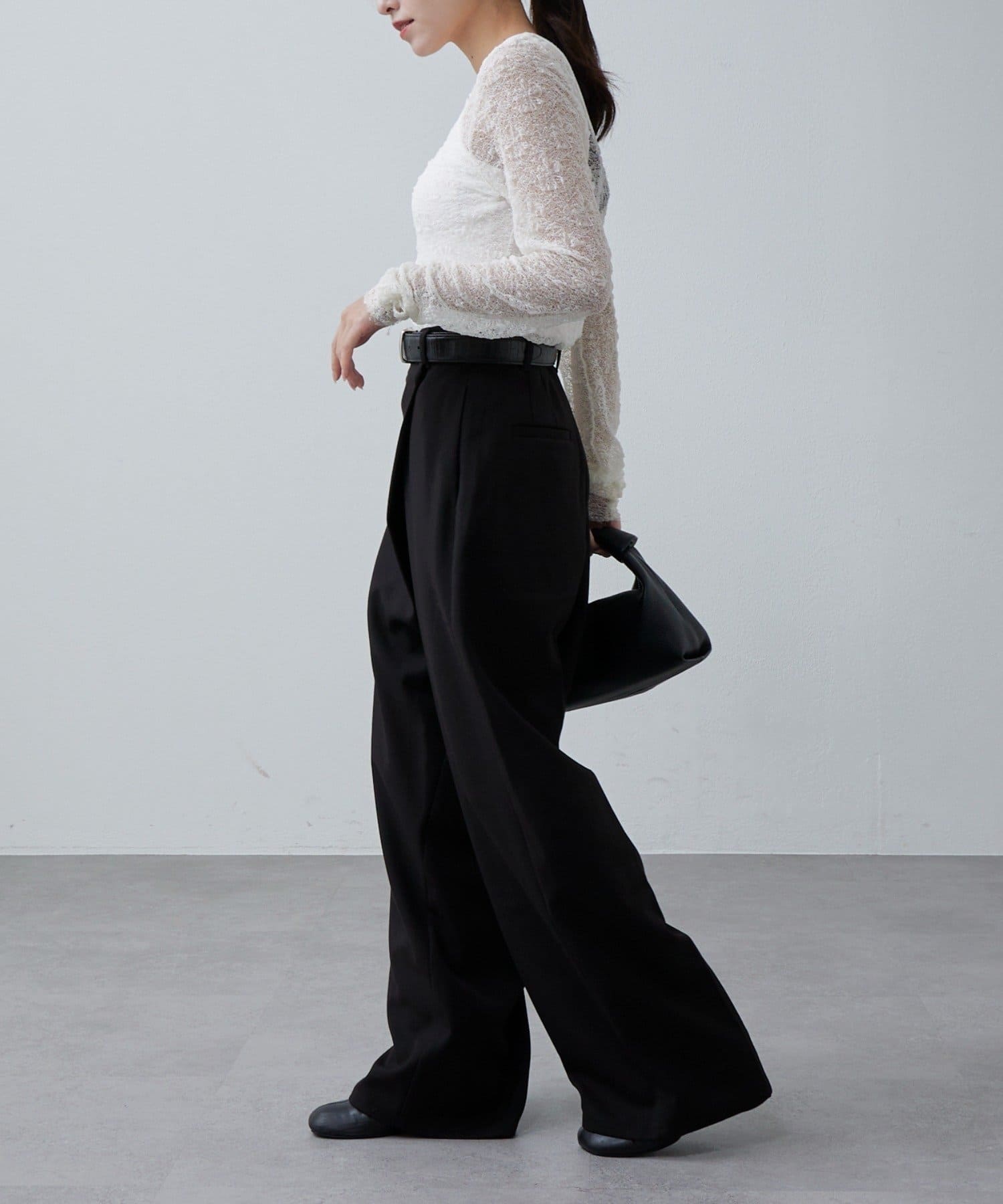 OUTLET(アウトレット) 【Lui's】ラップセミワイドパンツ