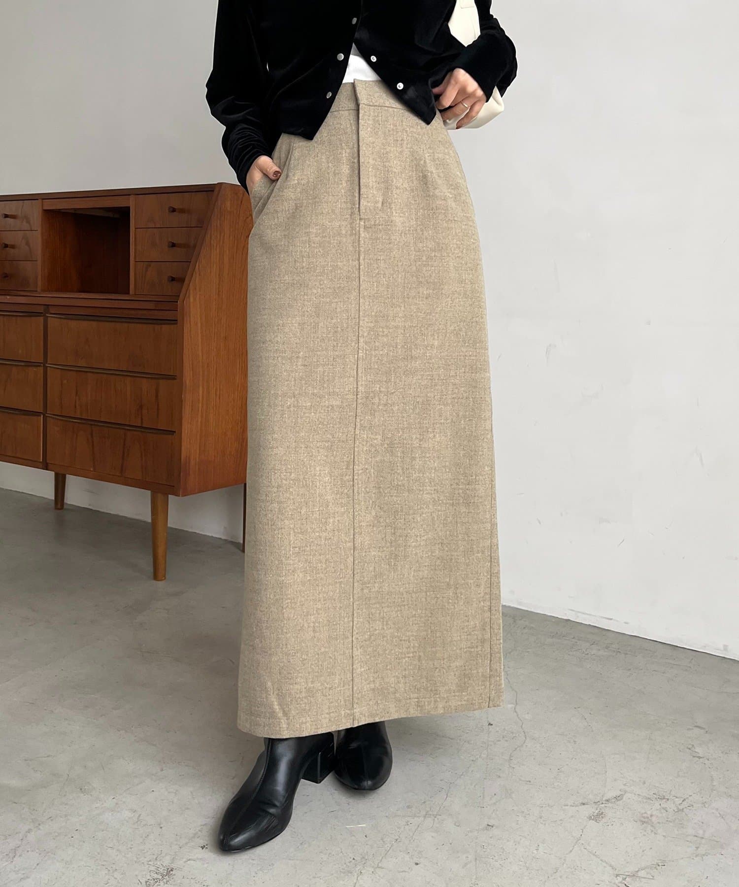 OUTLET(アウトレット) 【CAPRICIEUX LE'MAGE】ピーチタッチIラインスカート