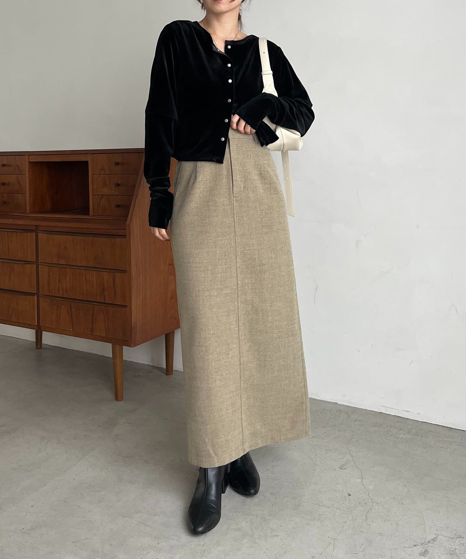 OUTLET(アウトレット) 【CAPRICIEUX LE'MAGE】ピーチタッチIラインスカート