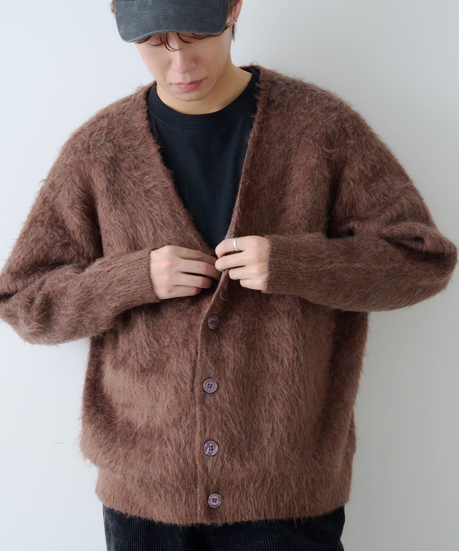 OUTLET(アウトレット) 【Kastane】シャギーニットカーディガン