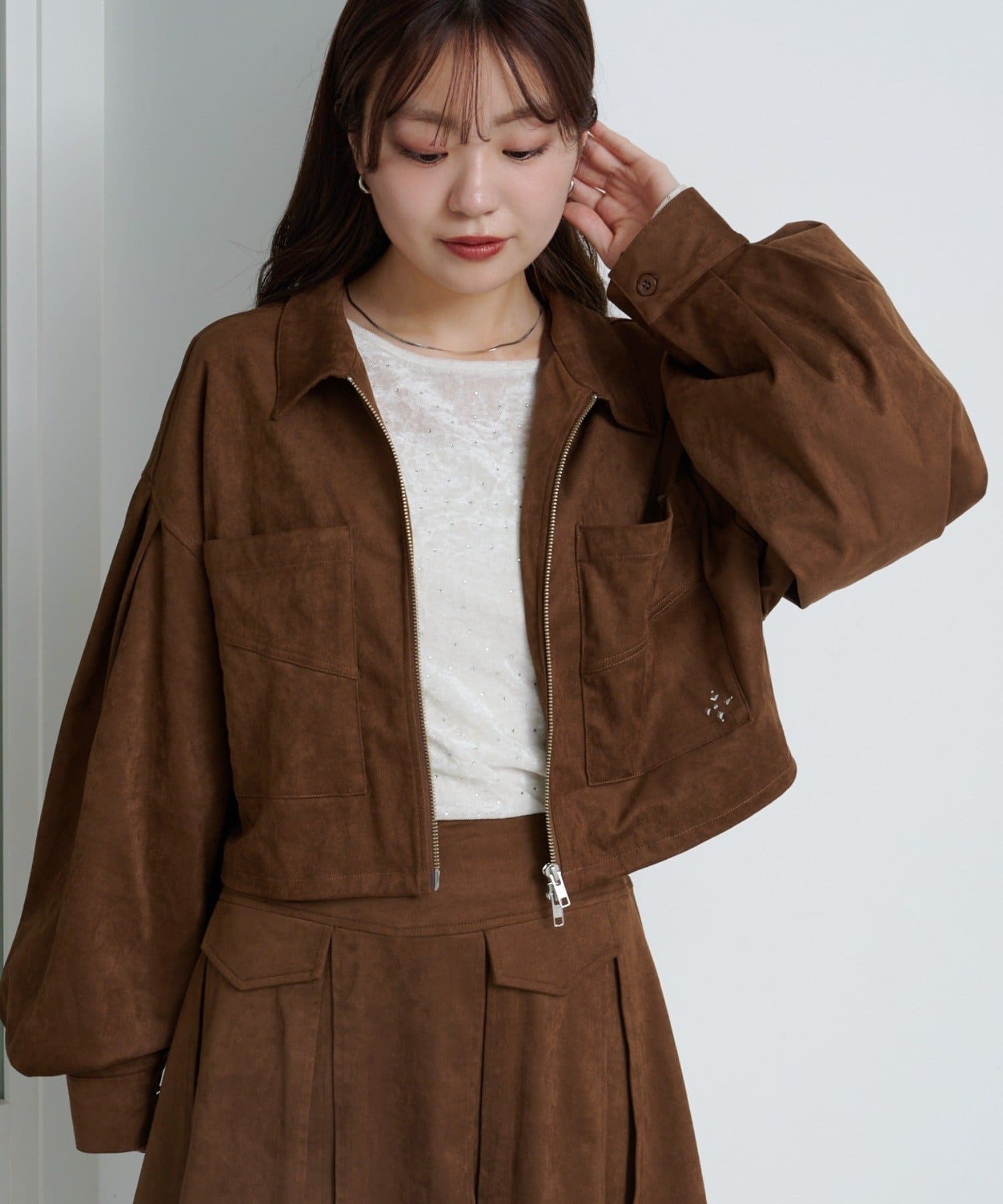 OUTLET(アウトレット) 【Kastane】スタッズショートジャケット