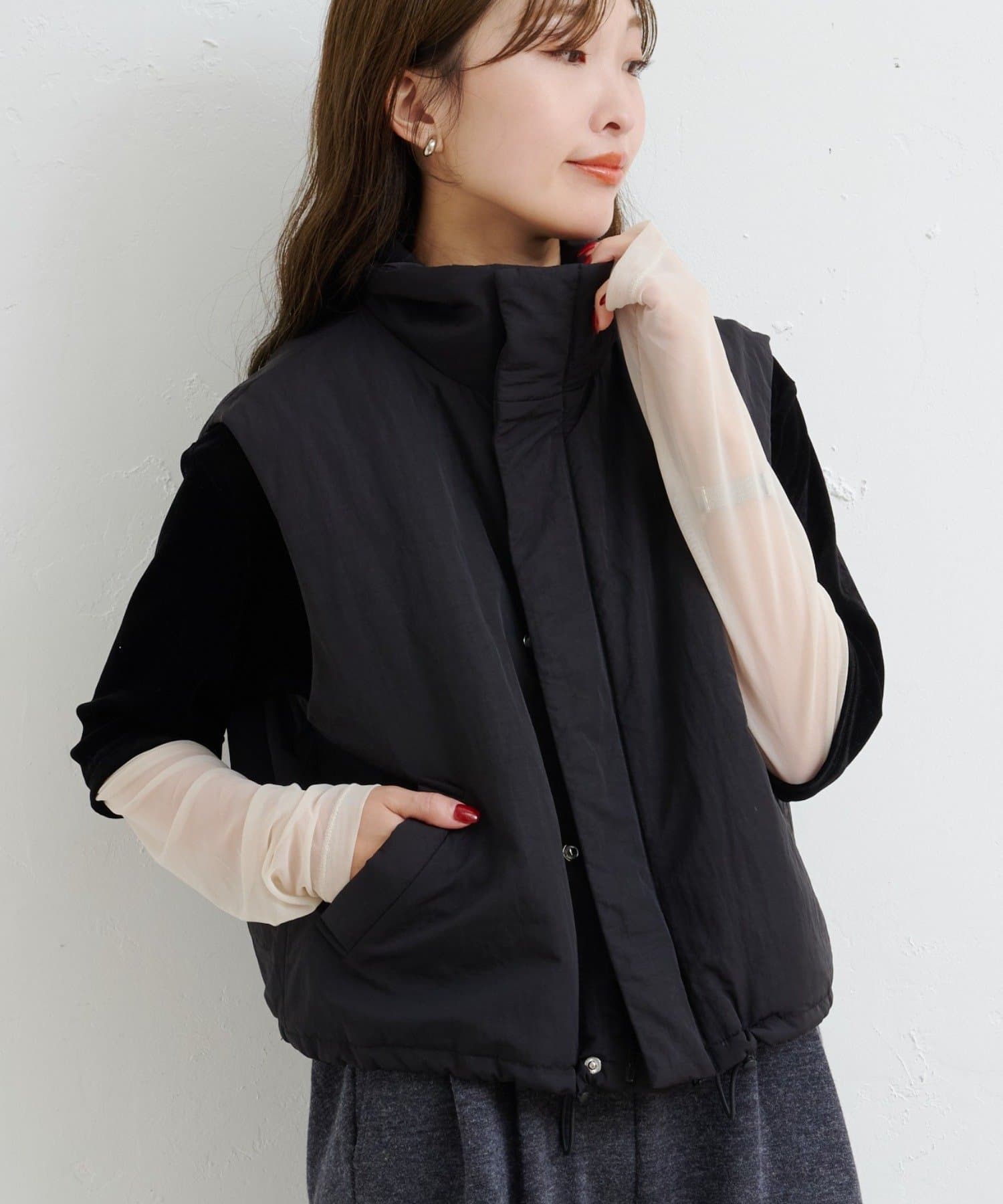 OUTLET(アウトレット) 【Kastane】B ナイロン中綿ベスト