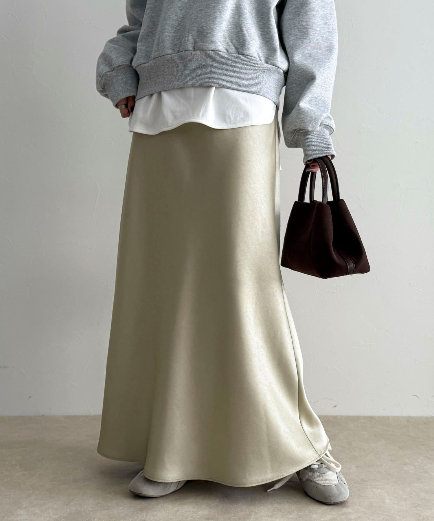 FREDY & GLOSTER(フレディ アンド グロスター) ヘビーサテンバイアススカート