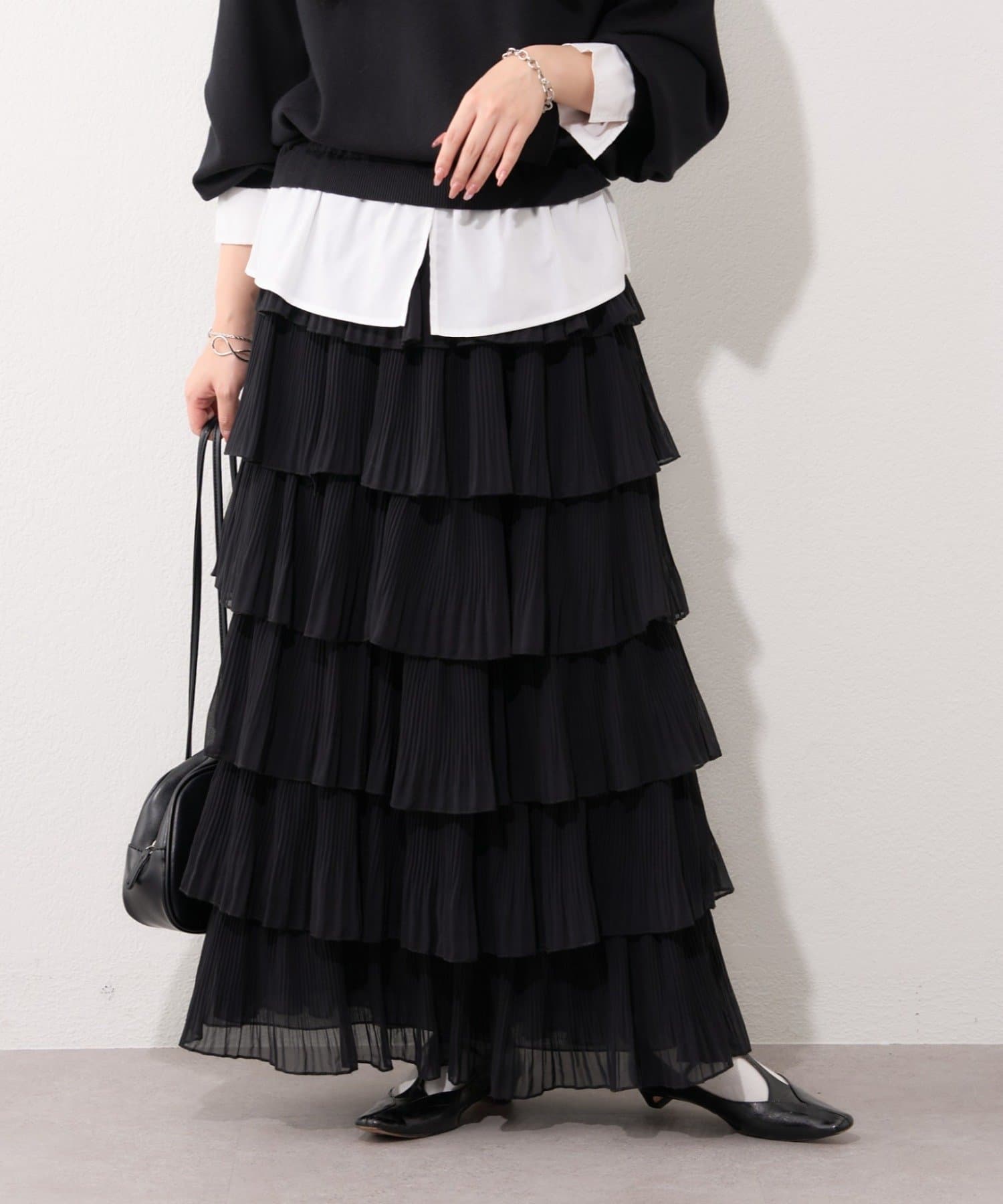 Remind me and forever(リマインドミーアンドフォーエバー) 【2026SS】シフォンプリーツティアードスカート