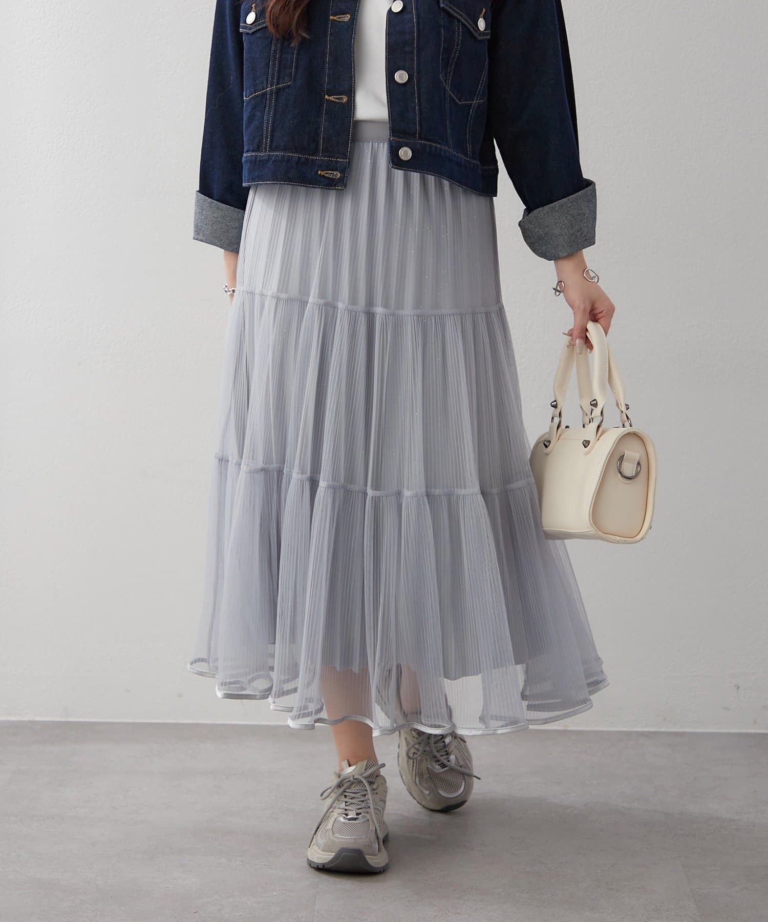 Remind me and forever(リマインドミーアンドフォーエバー) 【2026SS】キラキララメチュールスカート