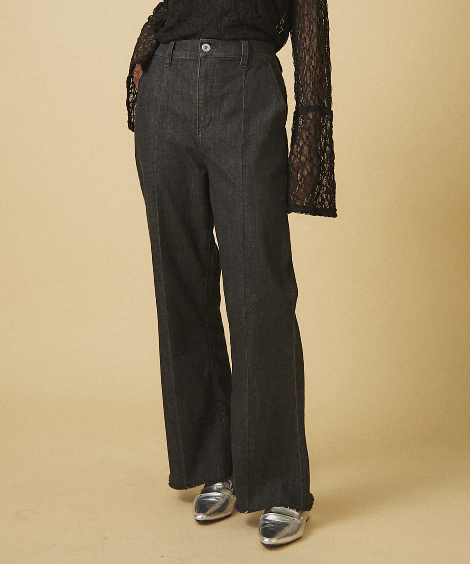 Remind me and forever(リマインドミーアンドフォーエバー) 【nane】《サイズ展開有》ストレッチデニムフレアーパンツ