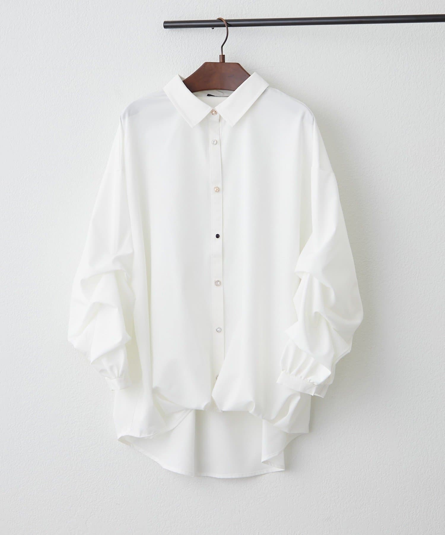 Remind me and forever(リマインドミーアンドフォーエバー) 色々ボタン段々袖タケノコタックブラウス