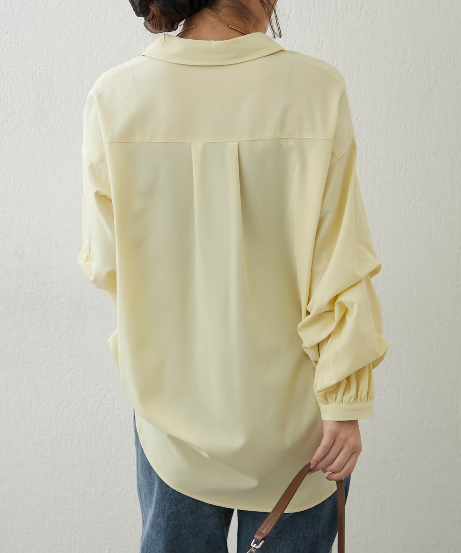 Remind me and forever(リマインドミーアンドフォーエバー) 色々ボタン段々袖タケノコタックブラウス