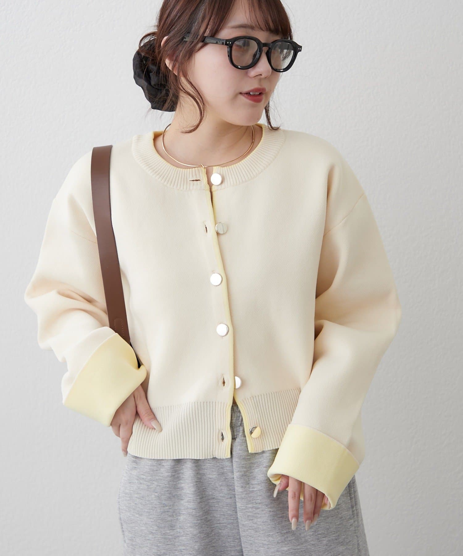 Remind me and forever(リマインドミーアンドフォーエバー) 配色デザインスポンディッシュカーディガン