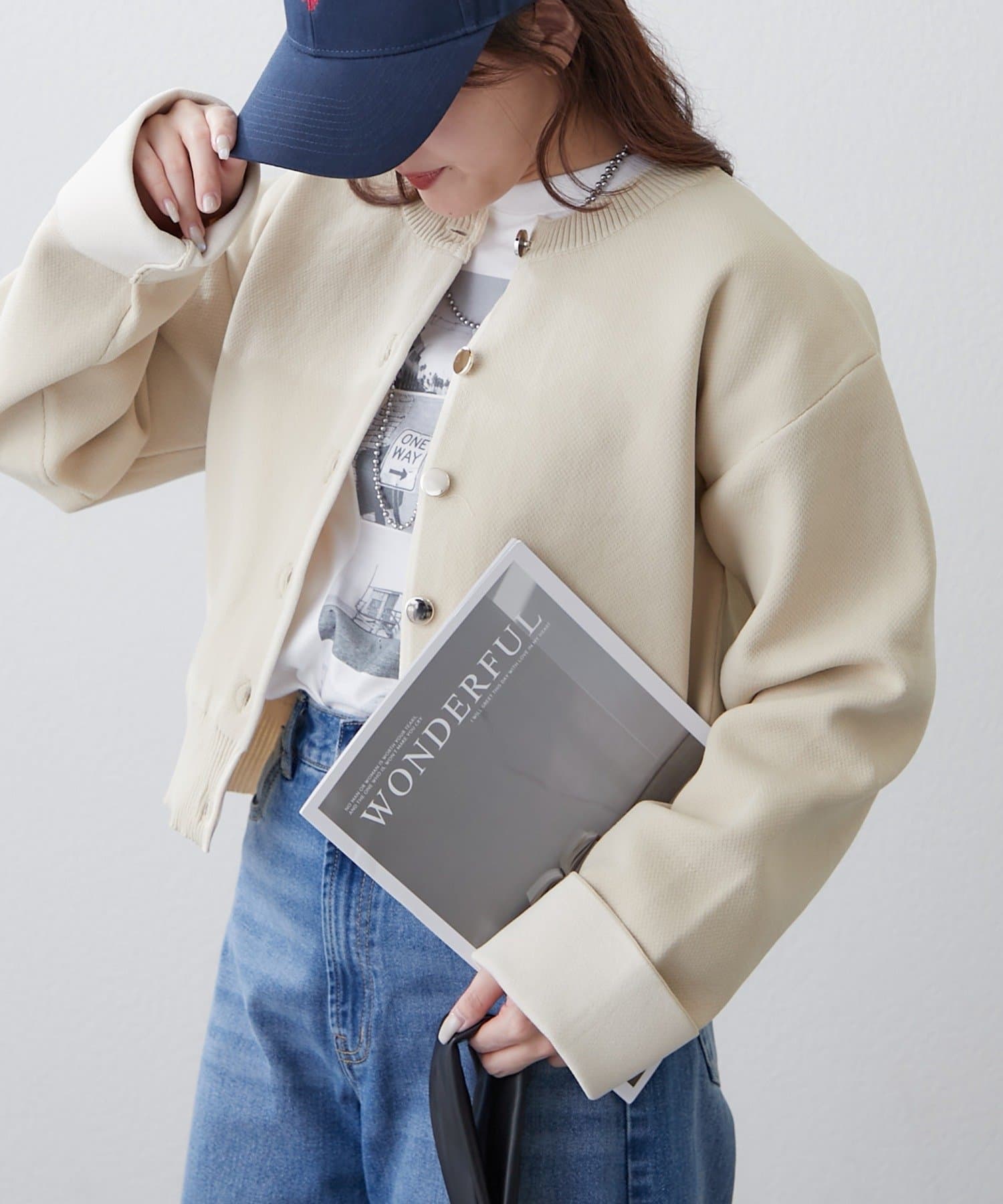 Remind me and forever(リマインドミーアンドフォーエバー) 配色デザインスポンディッシュカーディガン