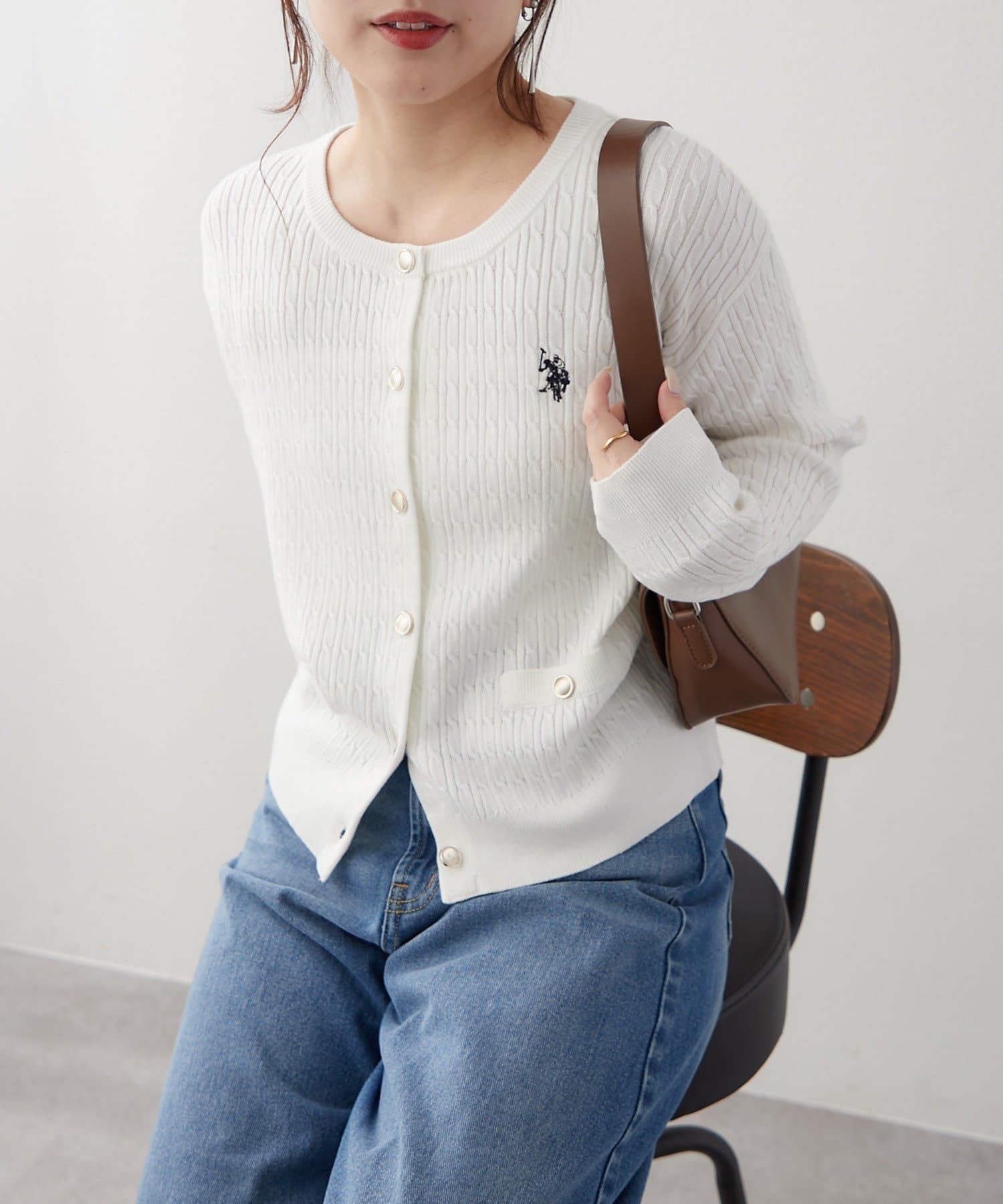 Remind me and forever(リマインドミーアンドフォーエバー) 【U.S. POLO ASSN. ×RMAF】ケーブルカーディガン