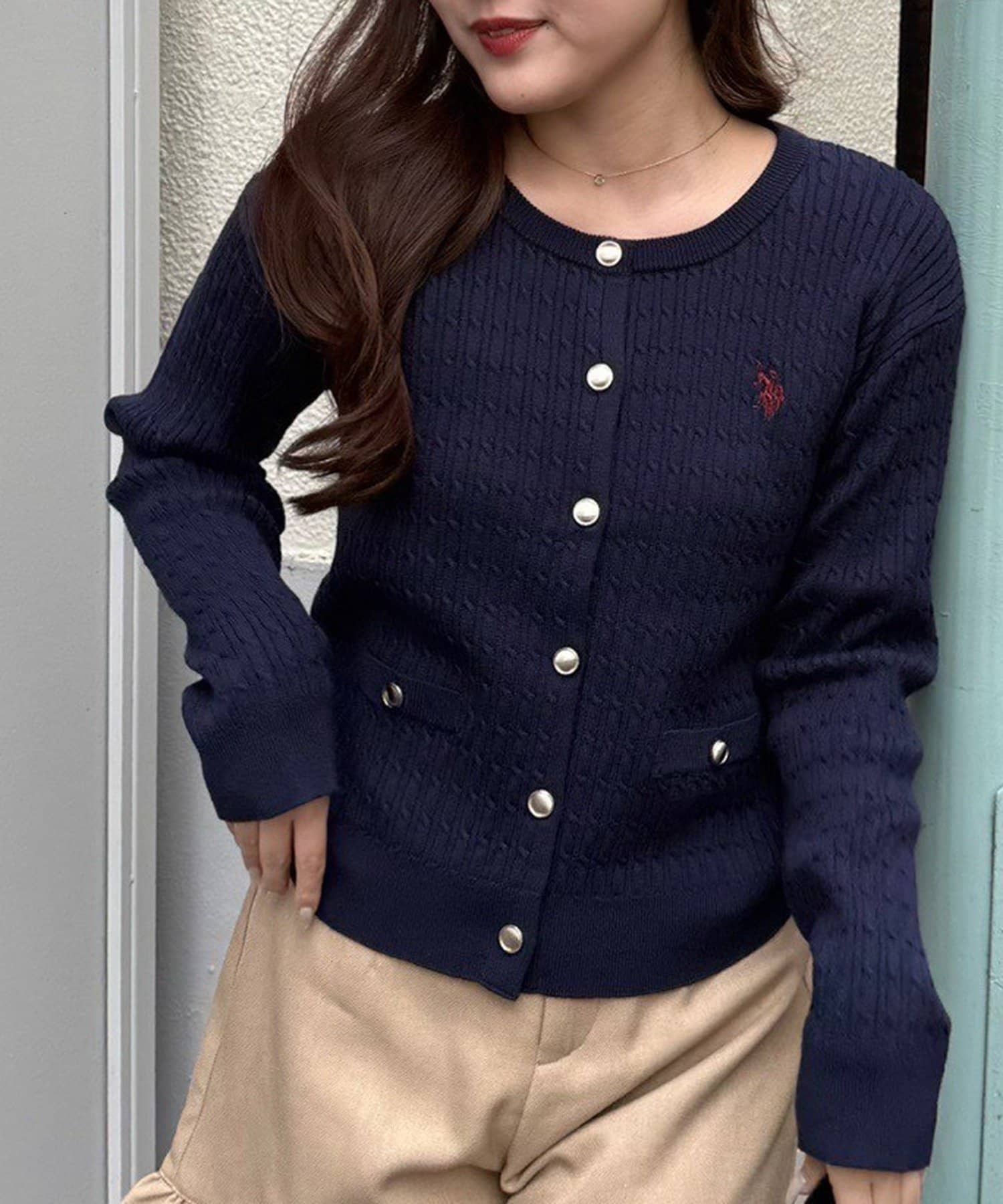 Remind me and forever(リマインドミーアンドフォーエバー) 【U.S. POLO ASSN. ×RMAF】ケーブルカーディガン