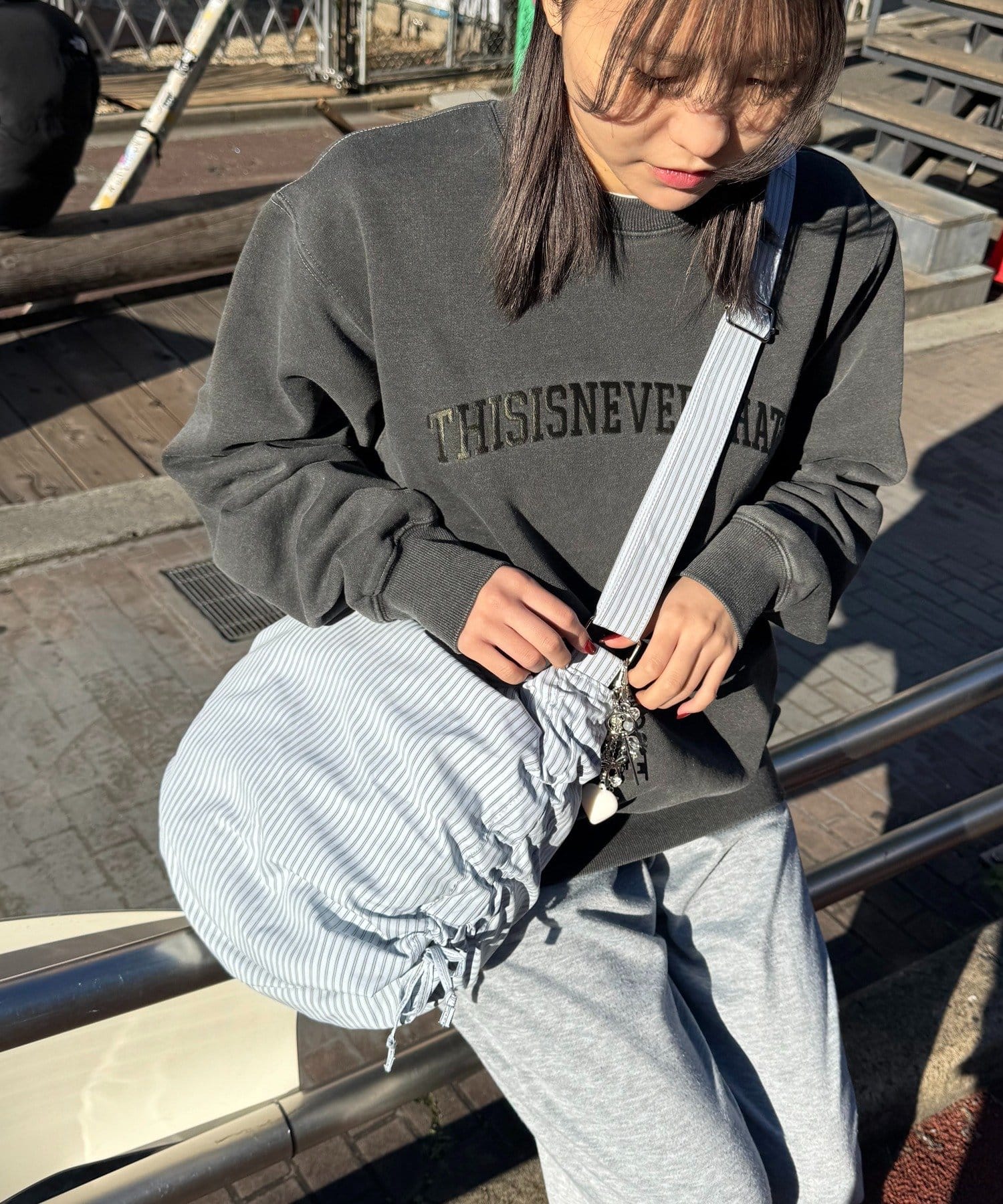 Lattice(ラティス) サイドギャザーバッグ