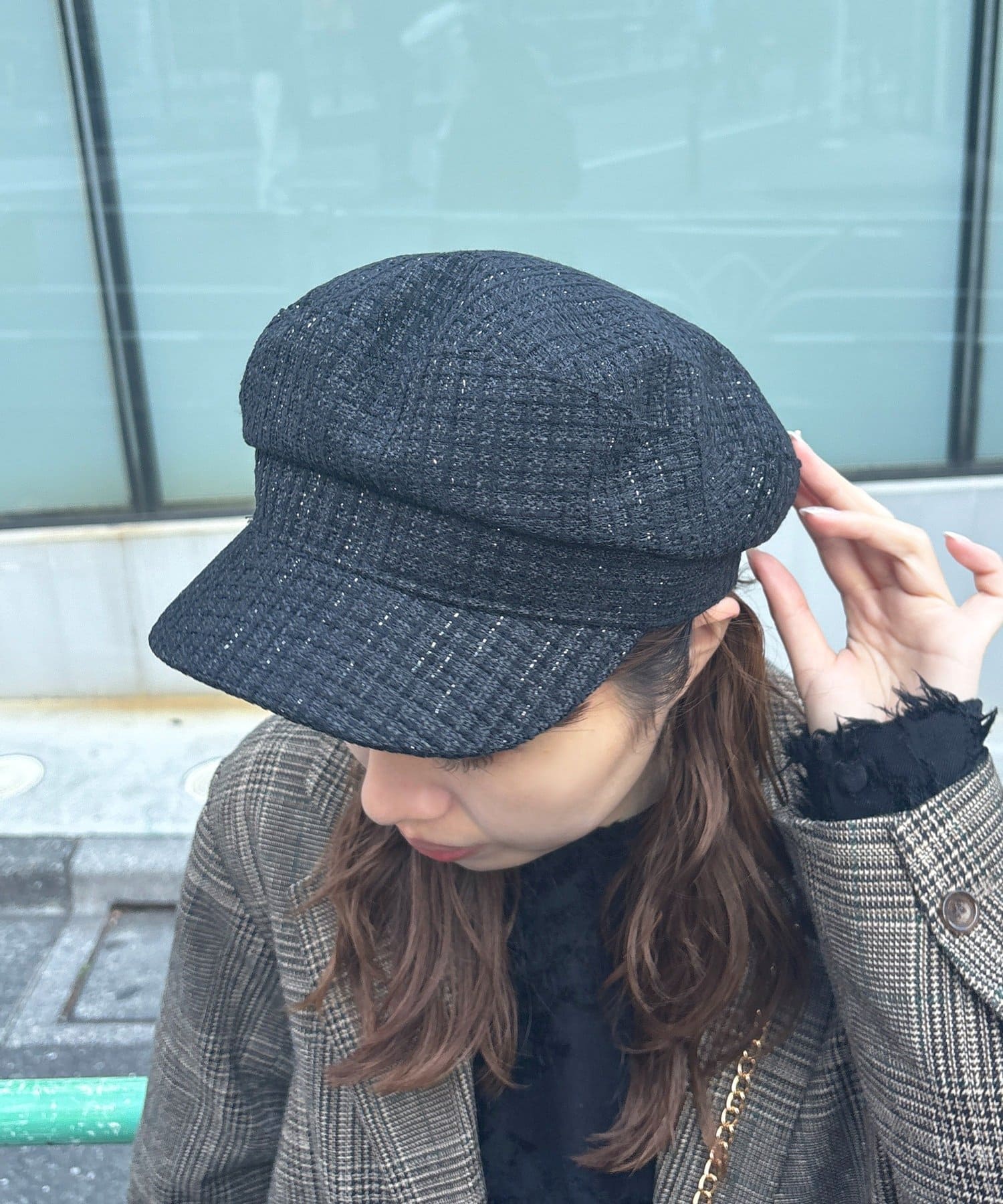 Lattice(ラティス) ツイードキャスケット