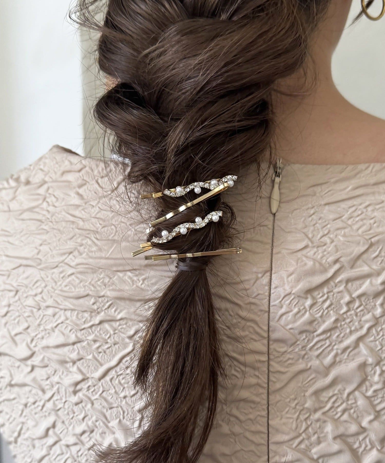 Lattice(ラティス) 【人気の為再入荷】【オケージョン】パールビジューミニヘアピンセット(4P)