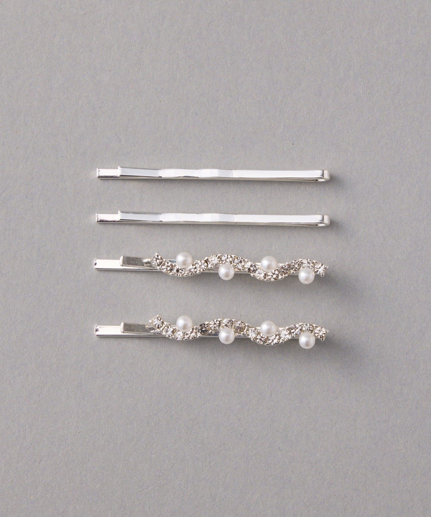 Lattice(ラティス) 【人気の為再入荷】【オケージョン】パールビジューミニヘアピンセット(4P)