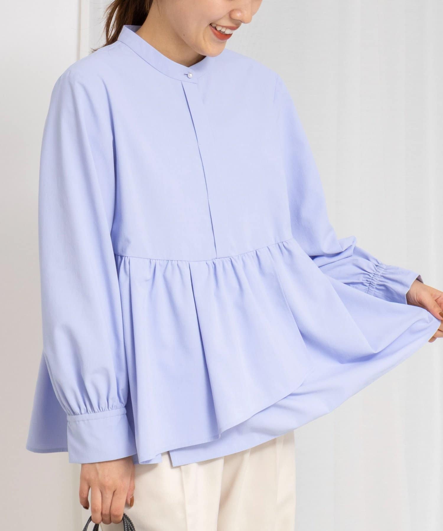 NOLLEY'S(ノーリーズ) ウォッシャブルイレギュラーヘムブラウス