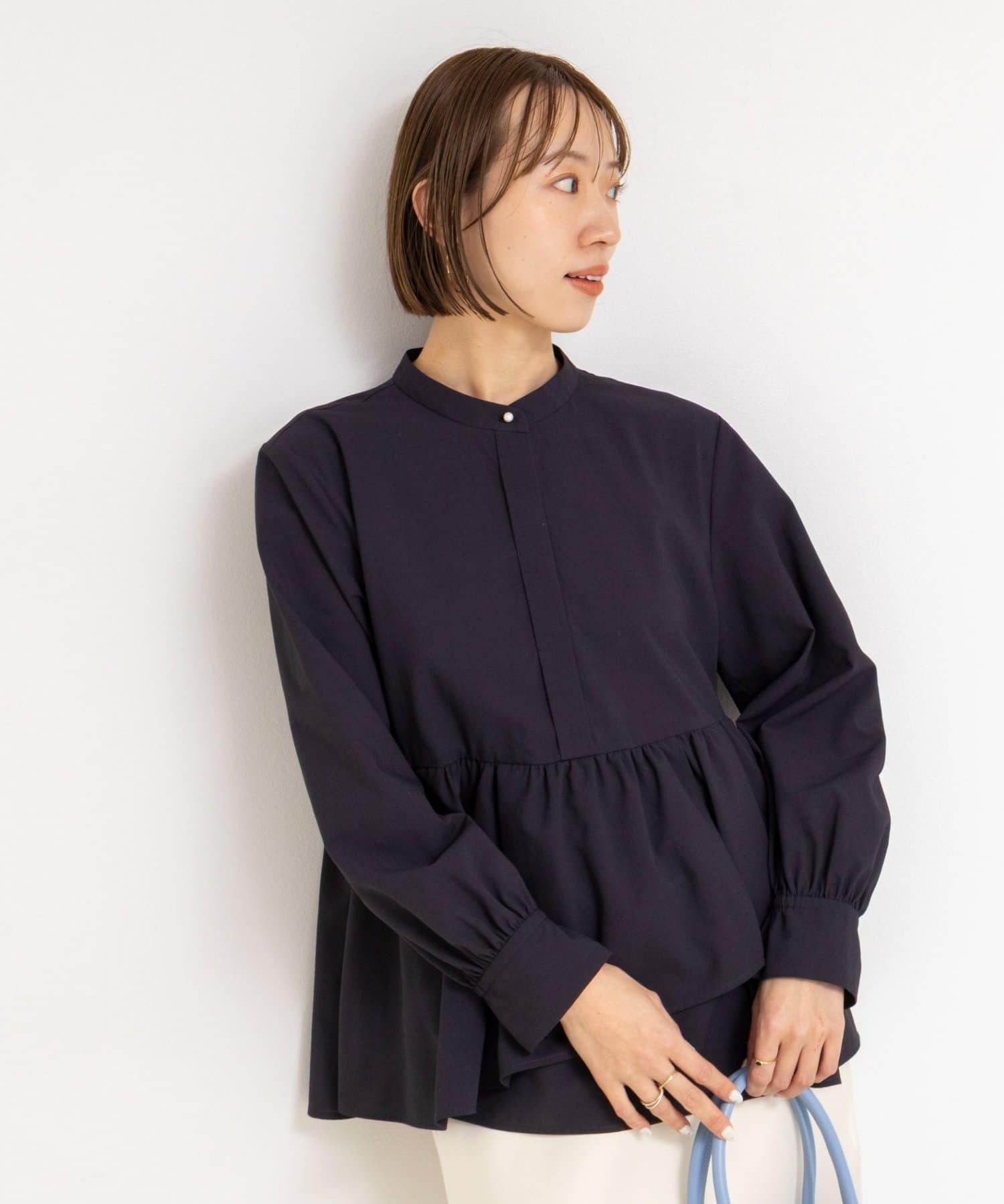 NOLLEY'S(ノーリーズ) ウォッシャブルイレギュラーヘムブラウス