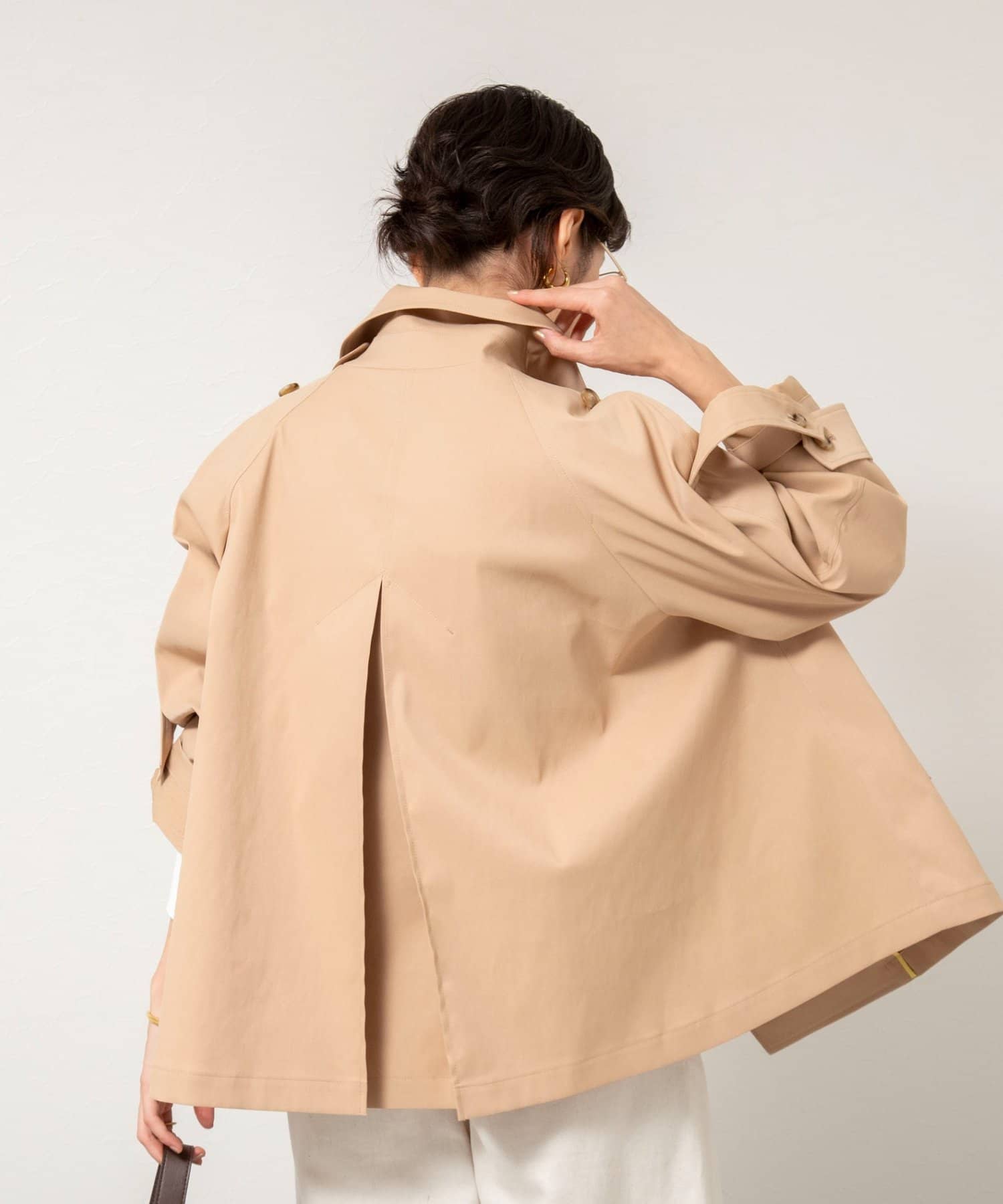 NOLLEY'S(ノーリーズ) NMPウォッシャブルショートトレンチコート