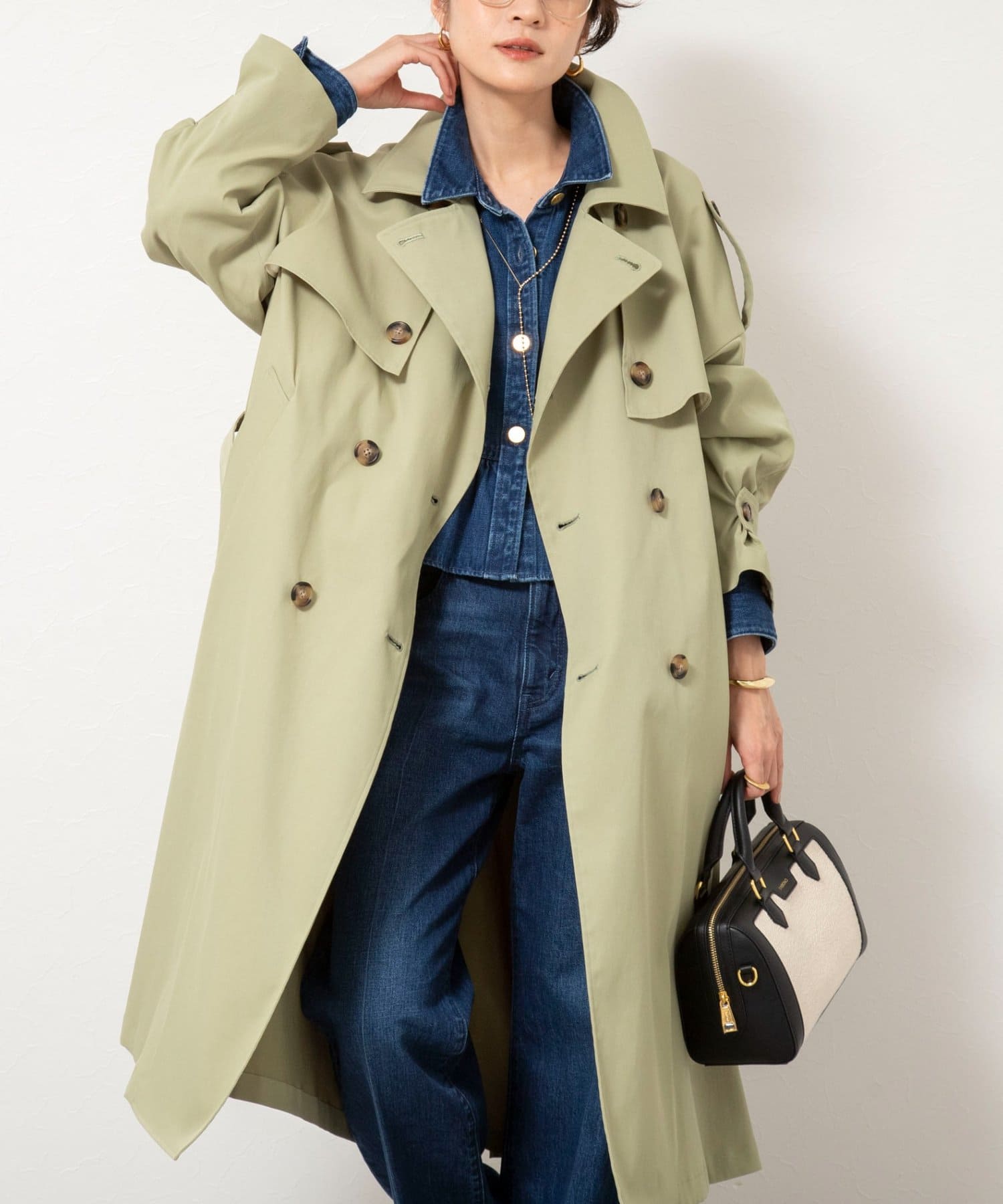 NOLLEY'S(ノーリーズ) NMPウォッシャブルロングトレンチコート