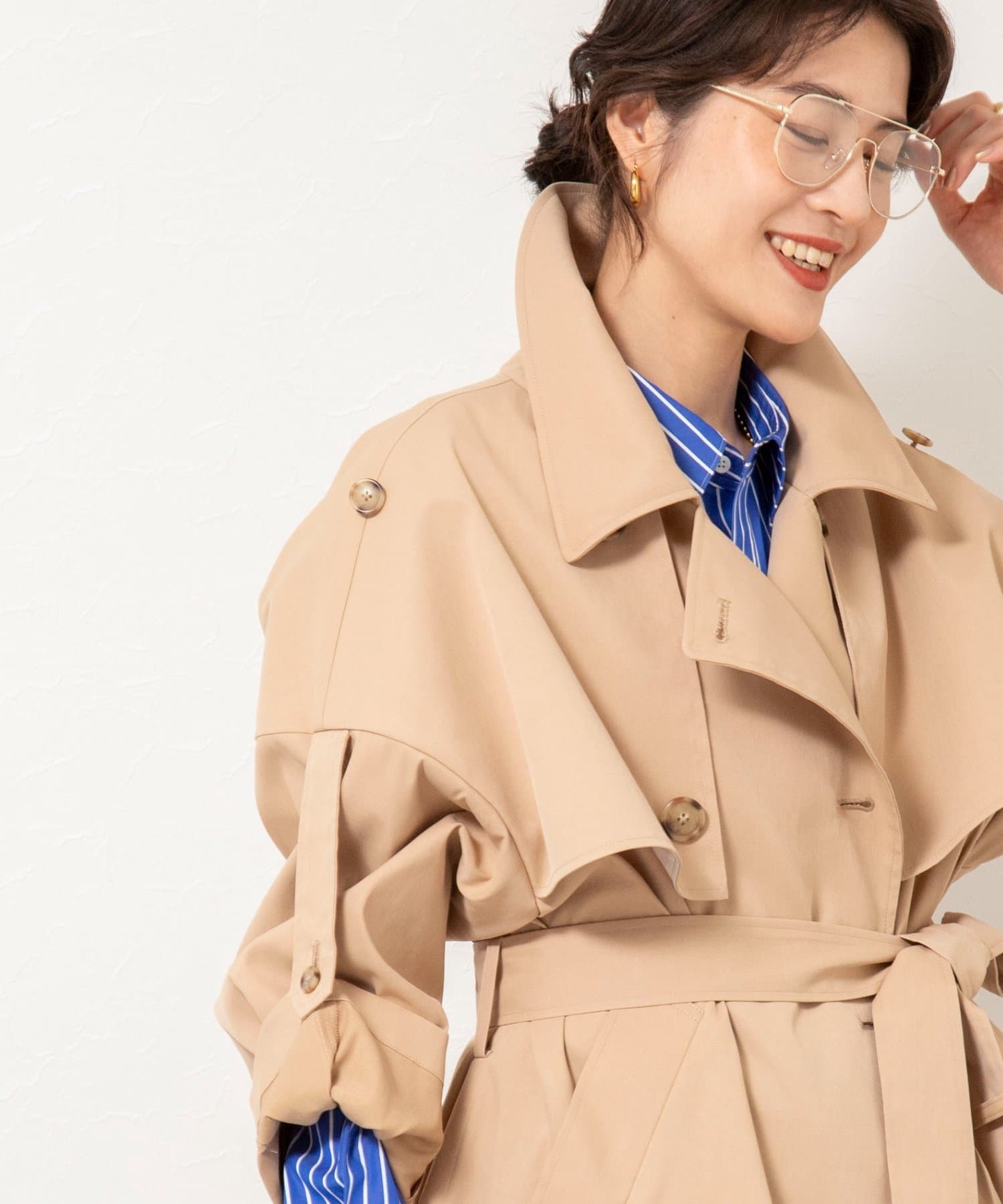 NOLLEY'S(ノーリーズ) NMPウォッシャブルロングトレンチコート