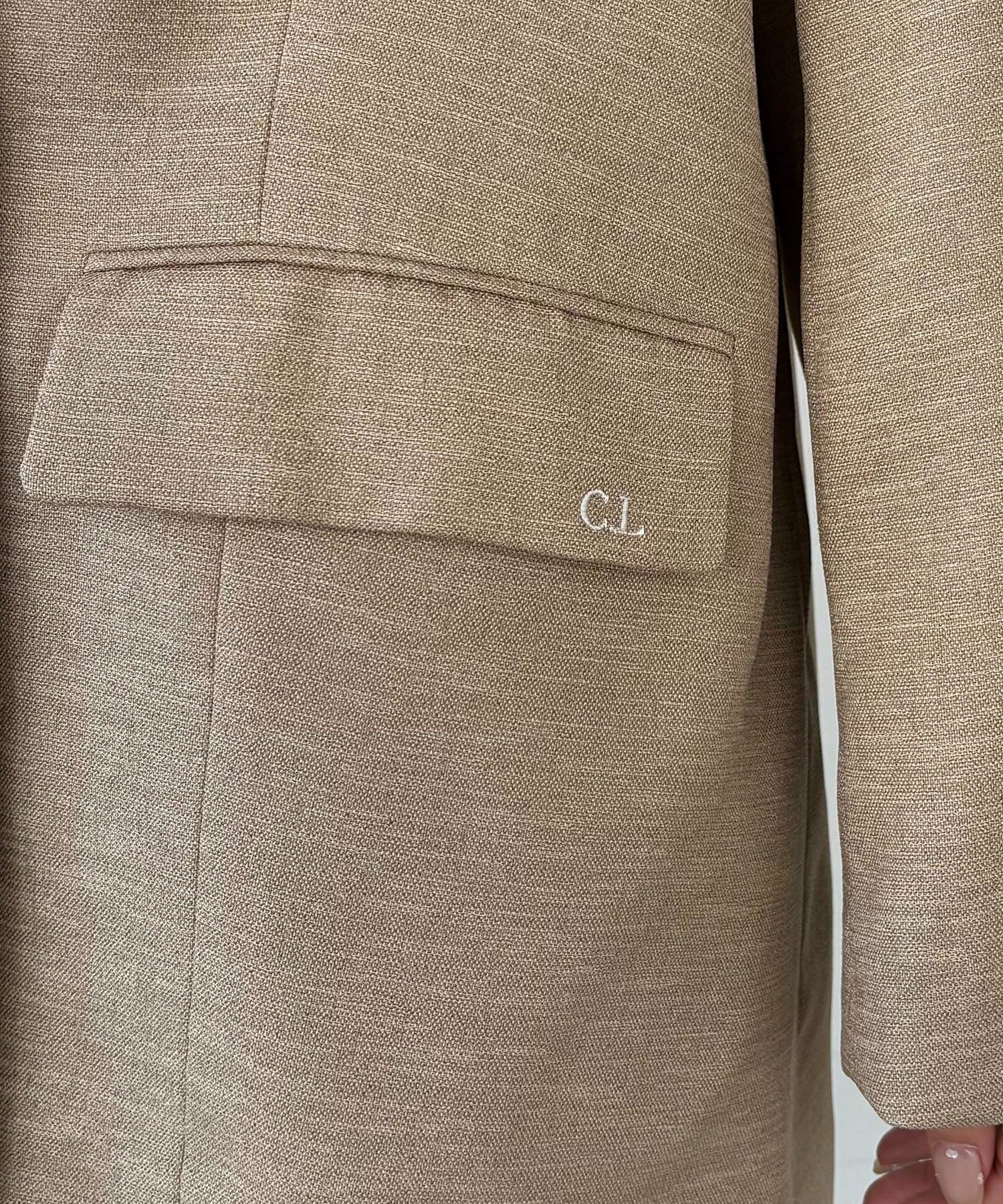 CAPRICIEUX LE'MAGE(カプリシュレマージュ) 【サイズ展開あり】〈C.L〉リネンタッチテーラードジャケット