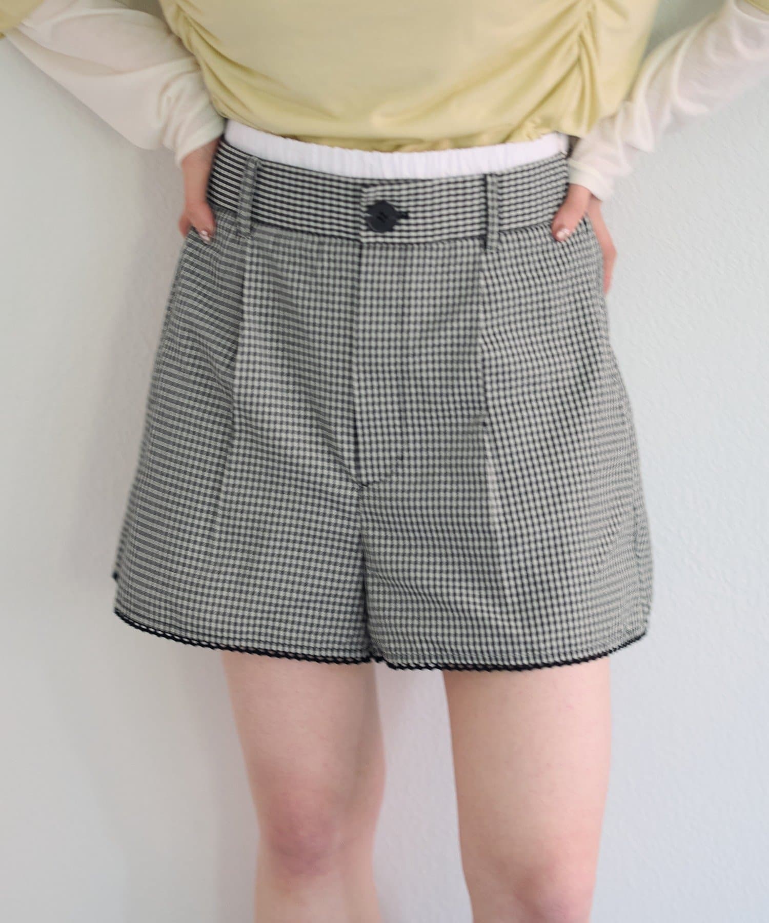 Kastane(カスタネ) 【2.7(土)11:00〜2.8(日)ポイントUP開催/セットアップ対応】ピコレースチェックショートパンツ