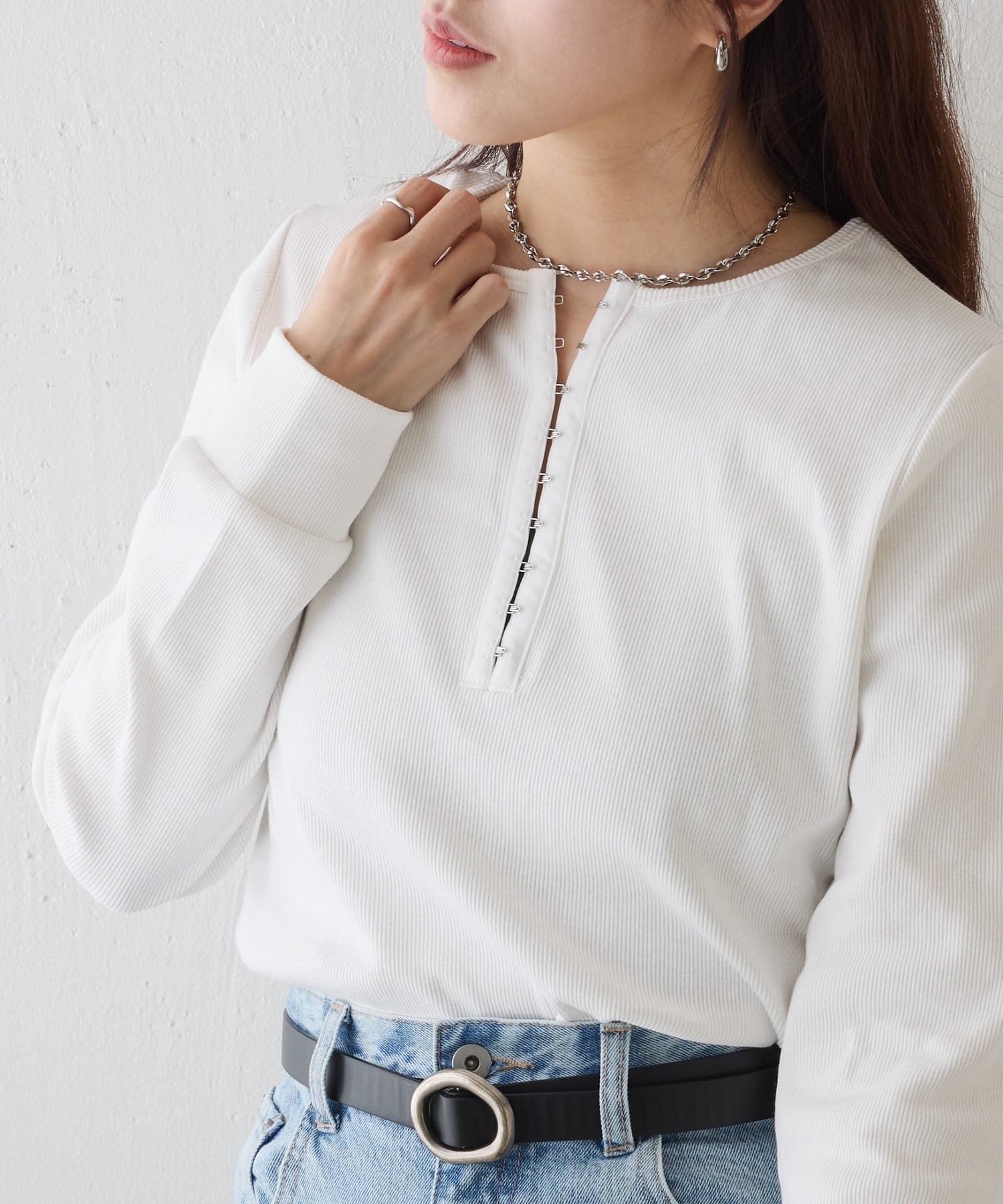 COLONY 2139(コロニー トゥーワンスリーナイン) ホックヘンリーネックフライスプルオーバー