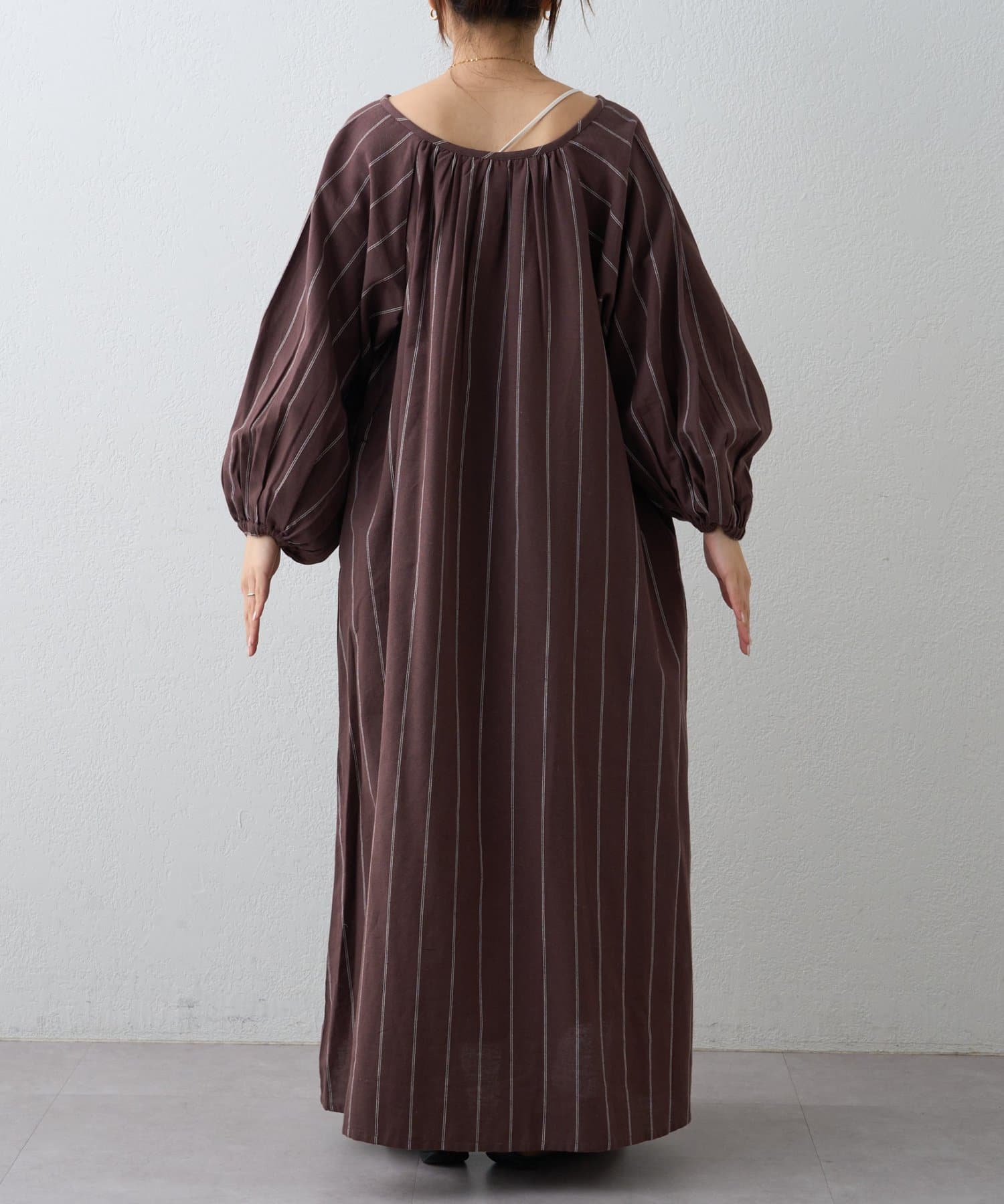 CIAOPANIC TYPY(チャオパニックティピー) 【india】綿麻ボリュームスリーブワンピース