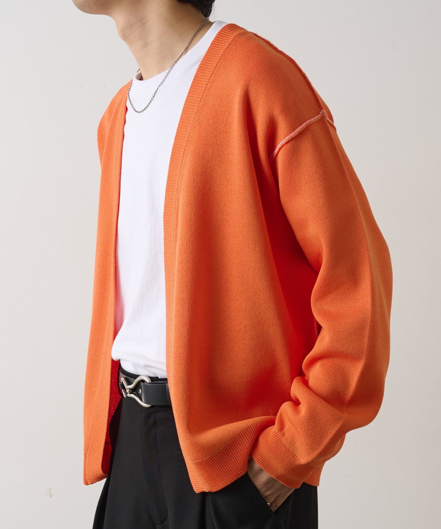 COLONY 2139(コロニー トゥーワンスリーナイン) 配色アウトリンキングニットカーディガン