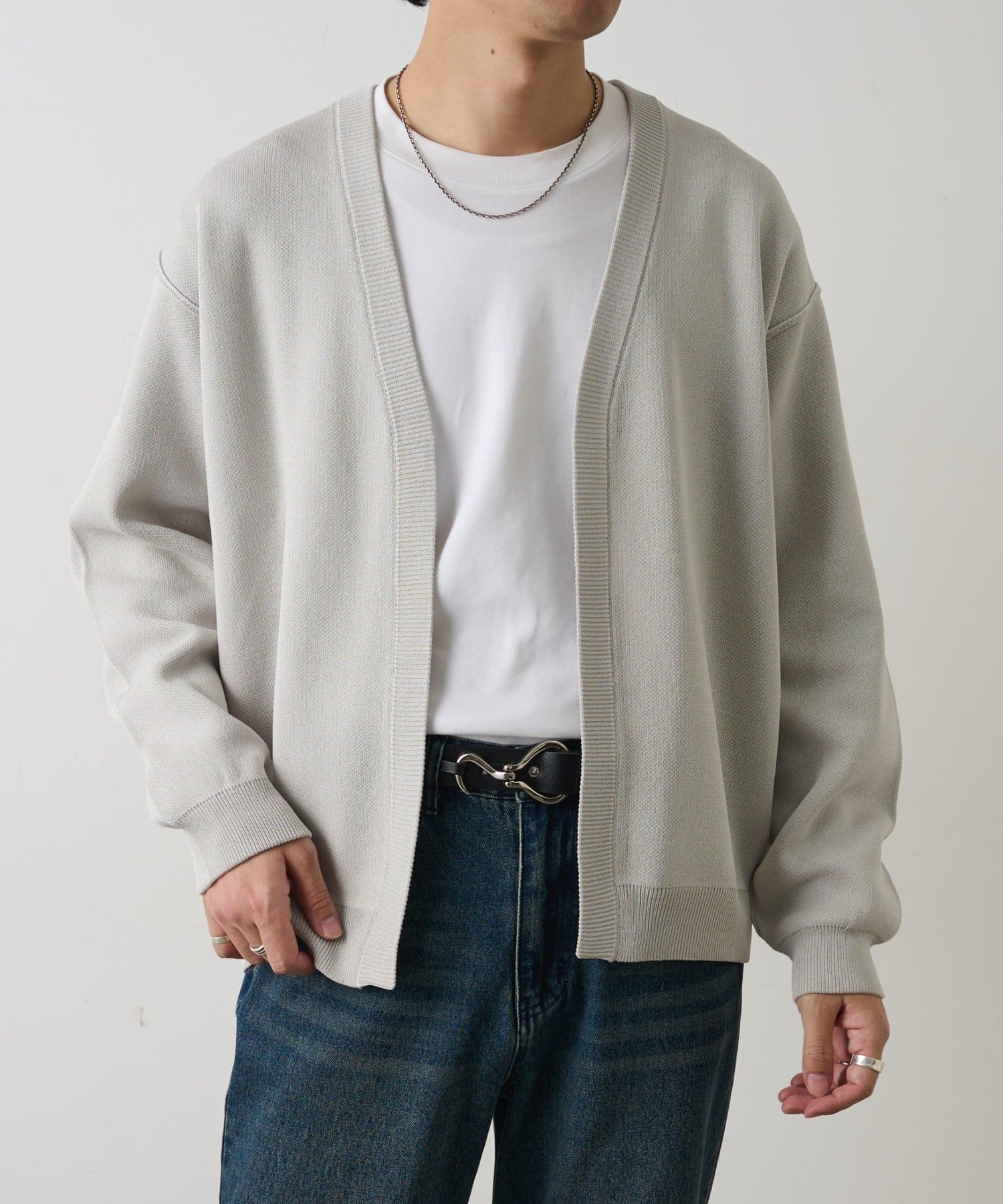 COLONY 2139(コロニー トゥーワンスリーナイン) 配色アウトリンキングニットカーディガン