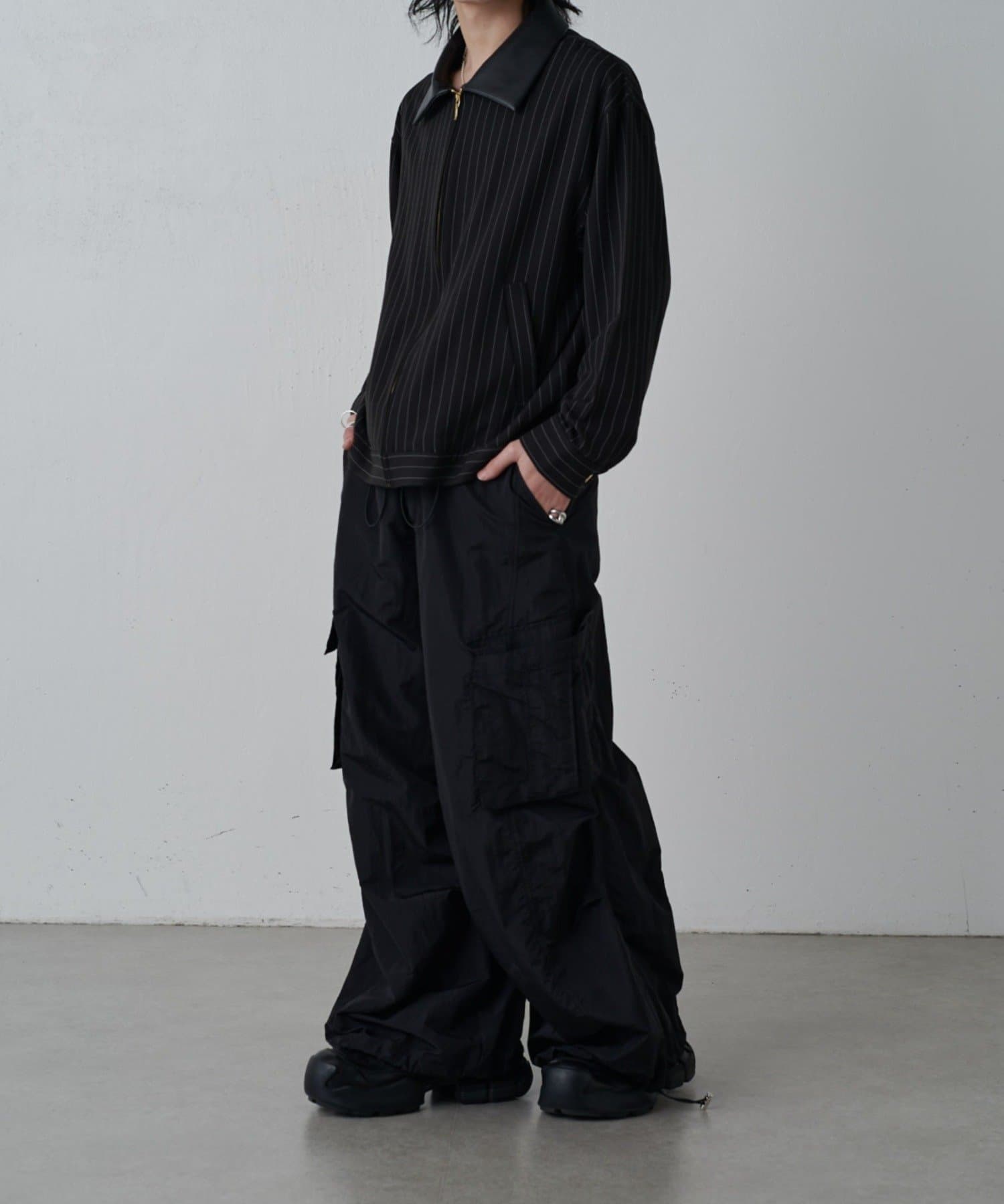 Lui's(ルイス) ピンストライプジップシャツブルゾン