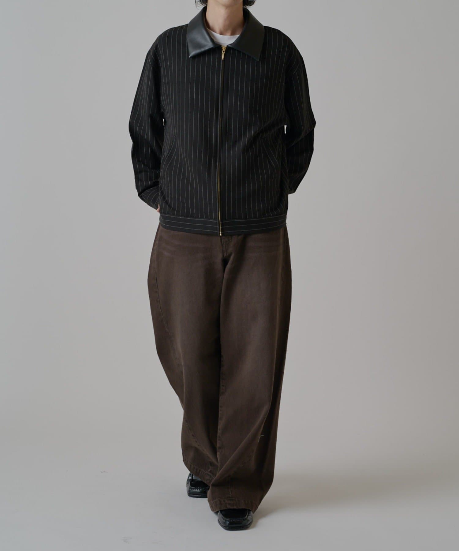 Lui's(ルイス) ピンストライプジップシャツブルゾン