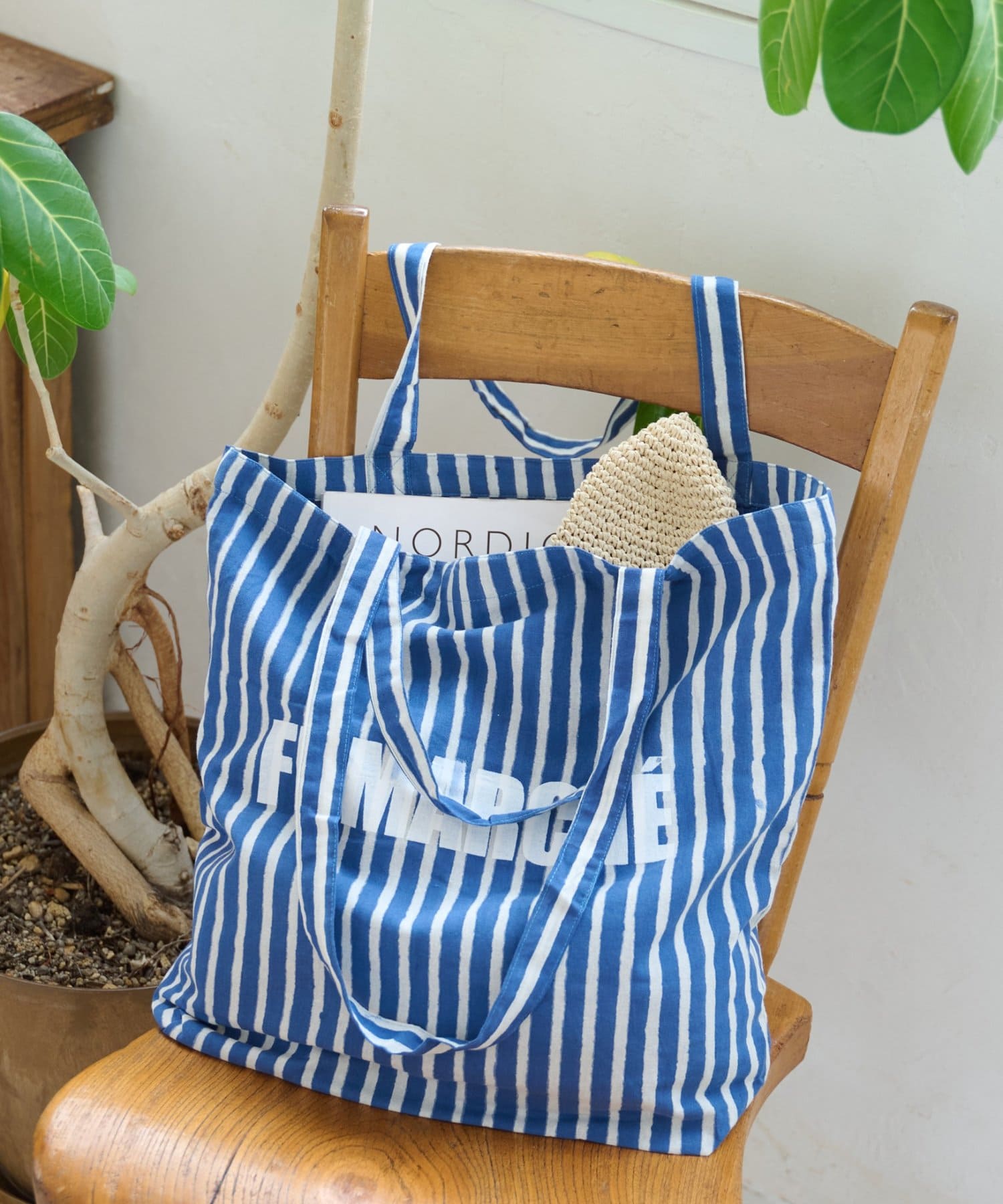 DISCOAT(ディスコート) 【＠fururi_______企画】フルリマルシェブロックプリントトートバッグ《WEB限定カラーあり》